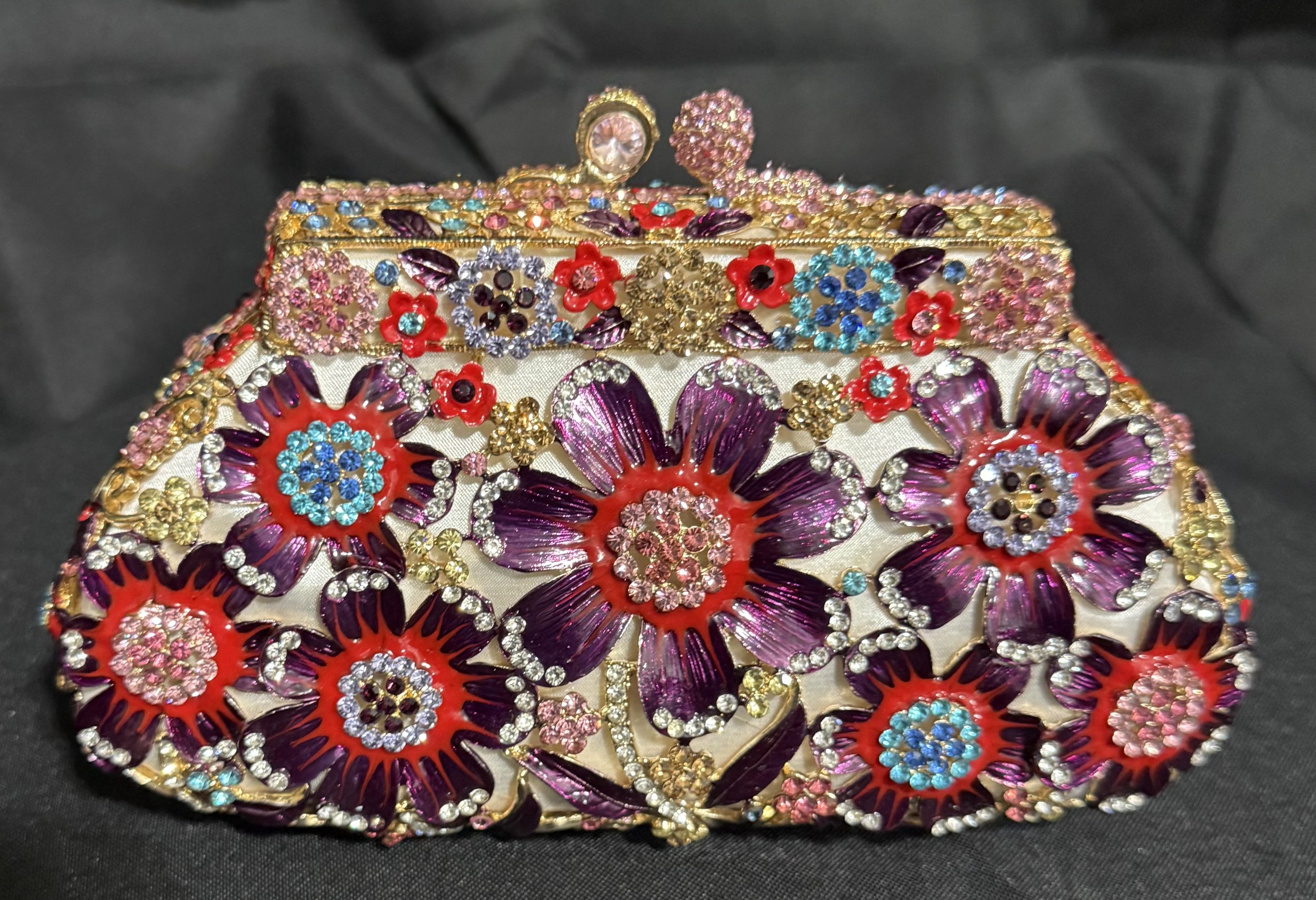 Boutique de Fgg Purple Crystal Clutch