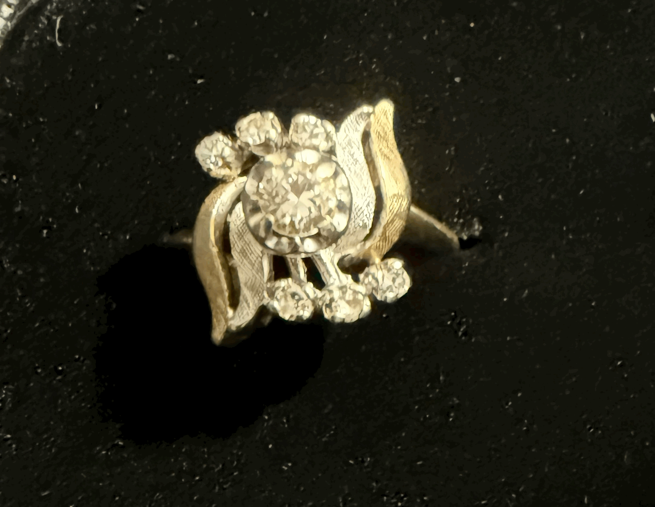 Antique 2-Tone Gold & Diamond Ring