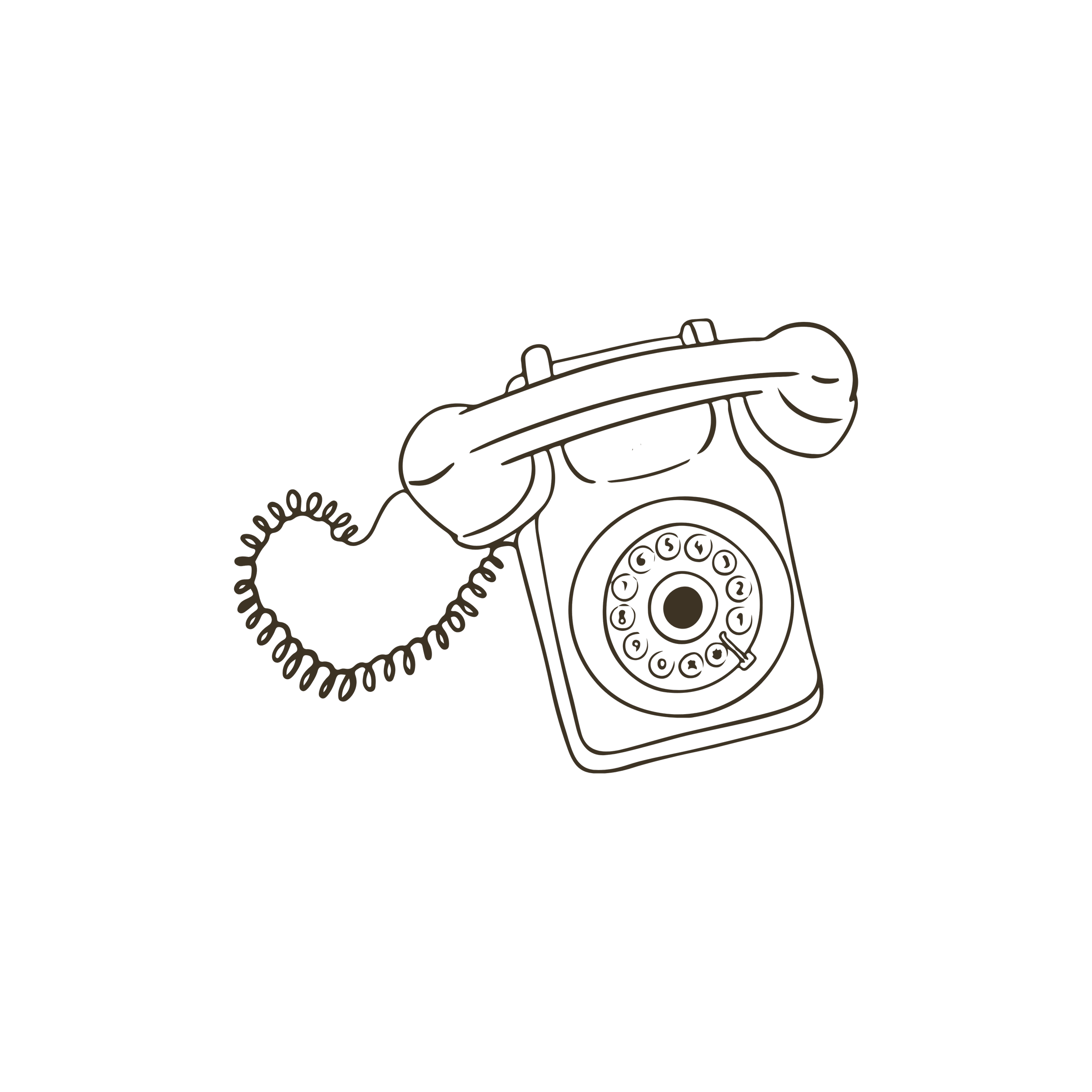 Vintage telephone icon representing contact and reaching out for therapy services