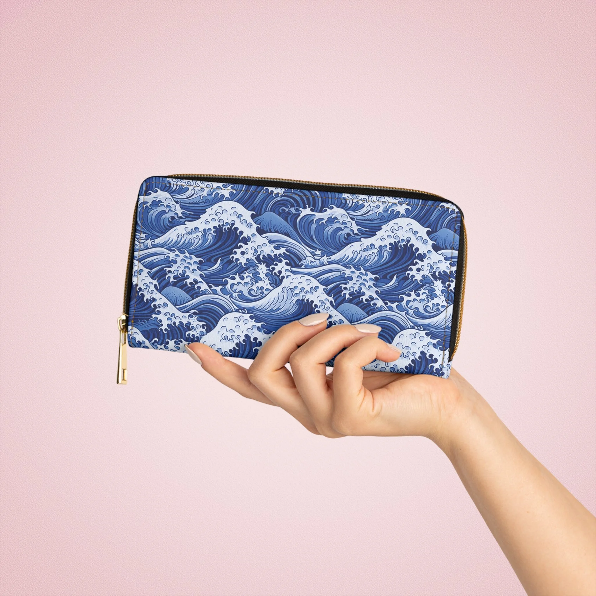 Tempest Tides - Blue - Zipper Wallet - Travel Accessories