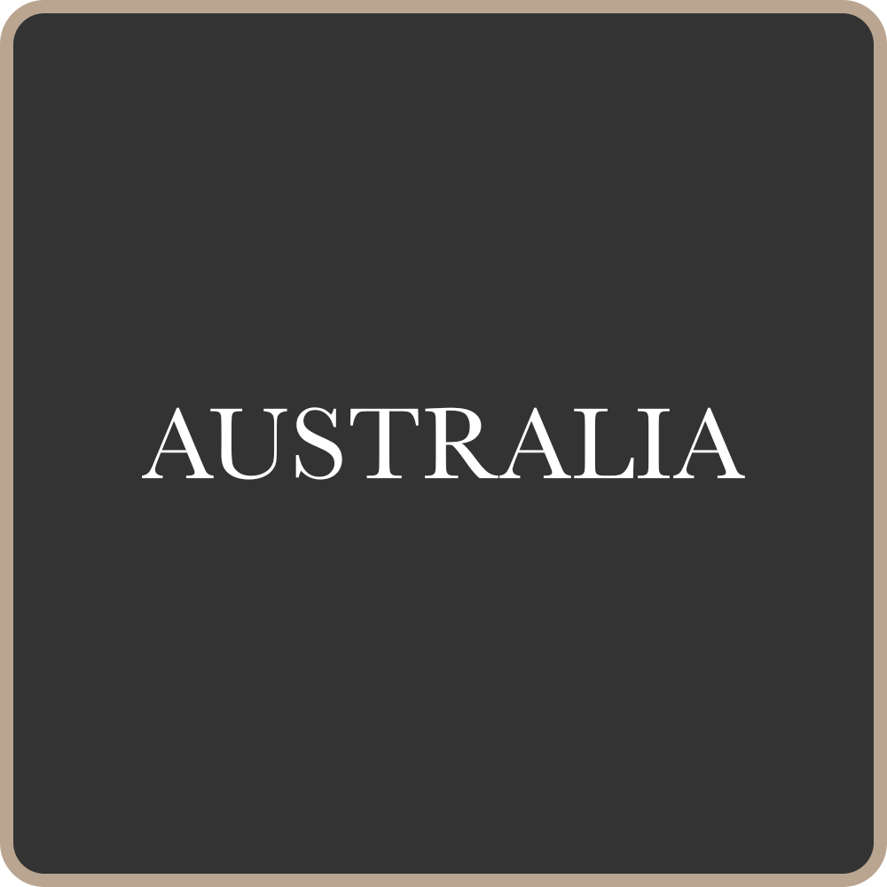 A graphic with a dark background and the word Australia in white capital letters.