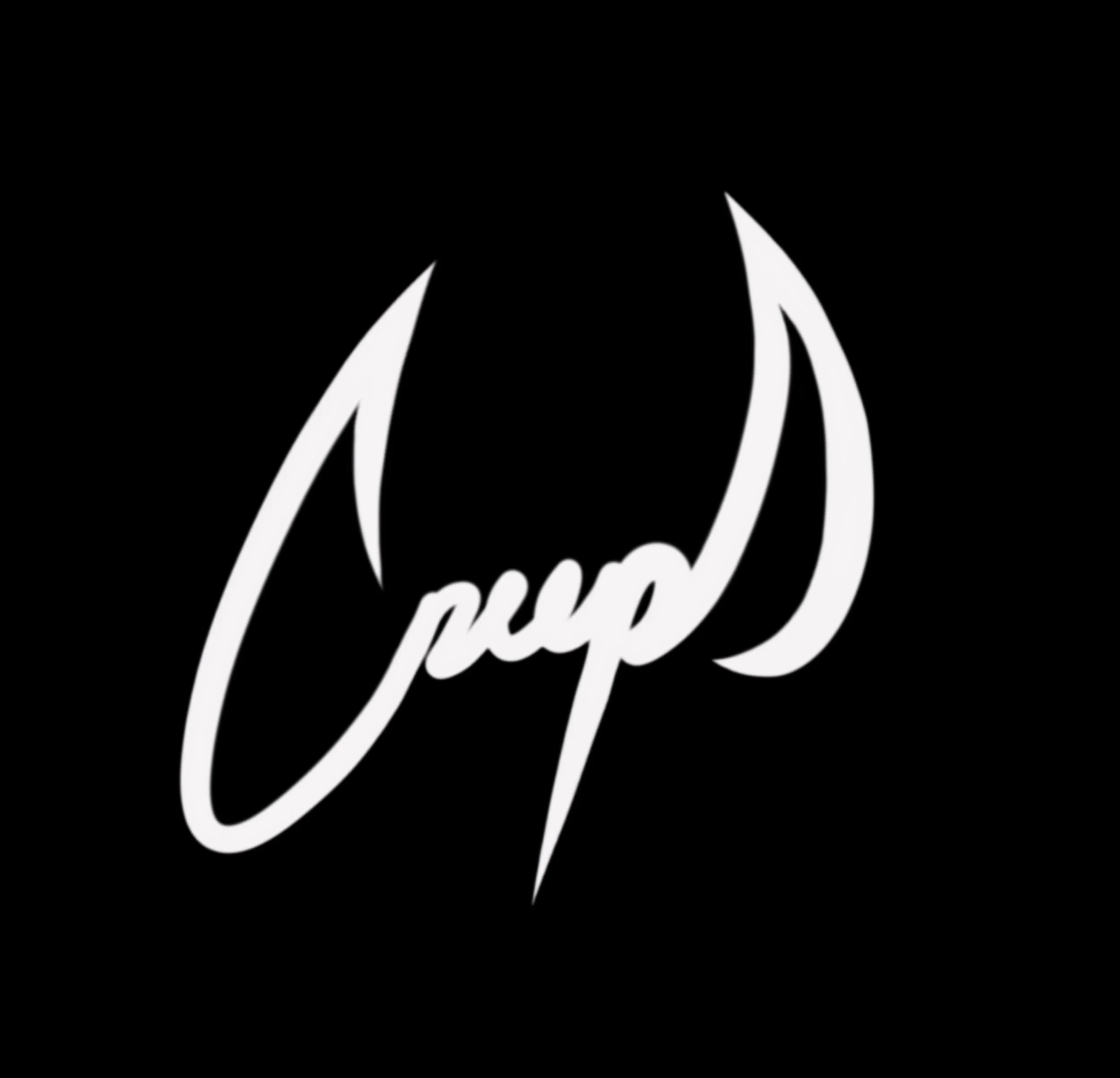 Black background with white cursive text that says "sleep".