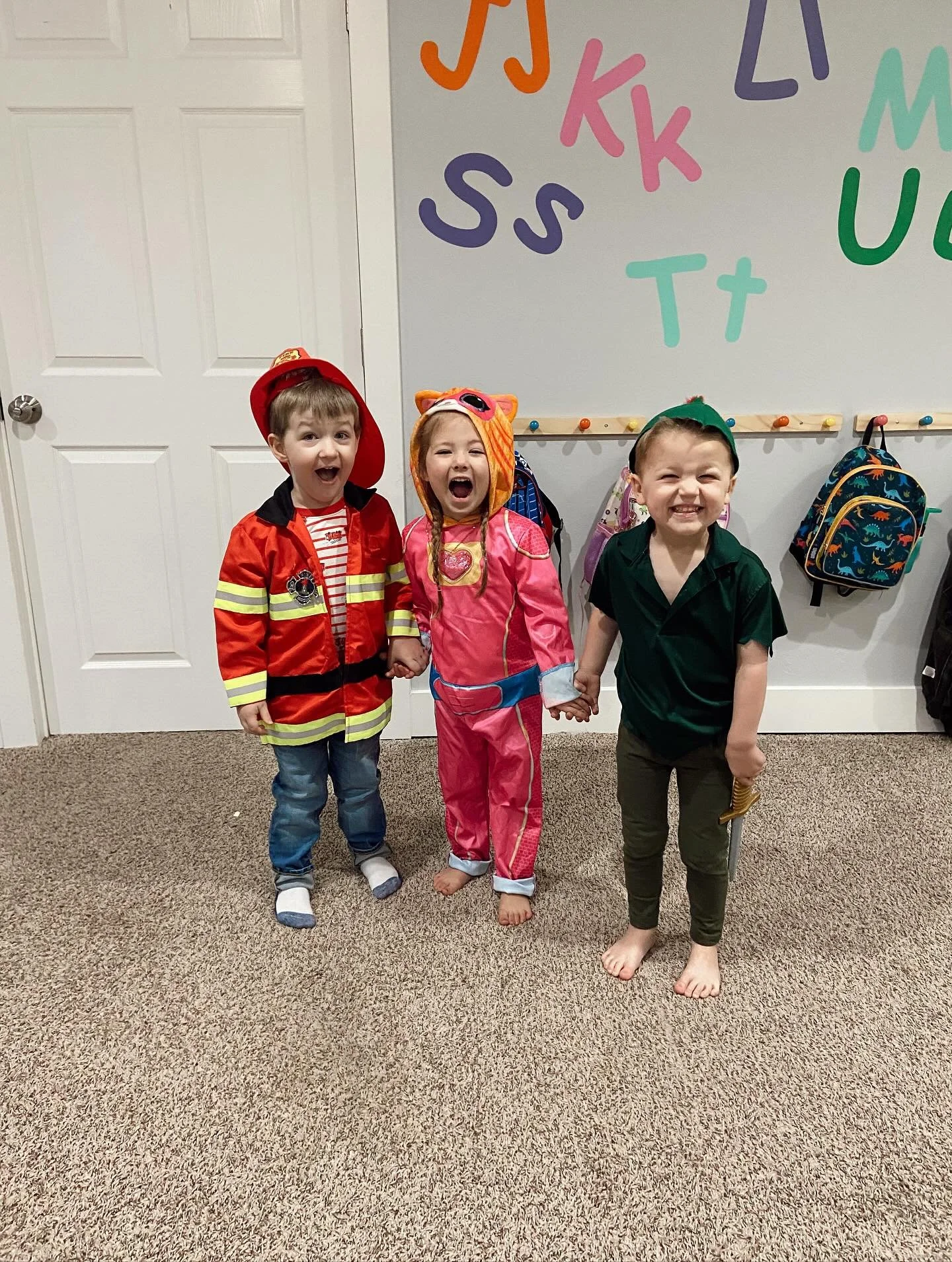 We had a little party for Halloween! It is always so fun to see how excited kids get to dress up!