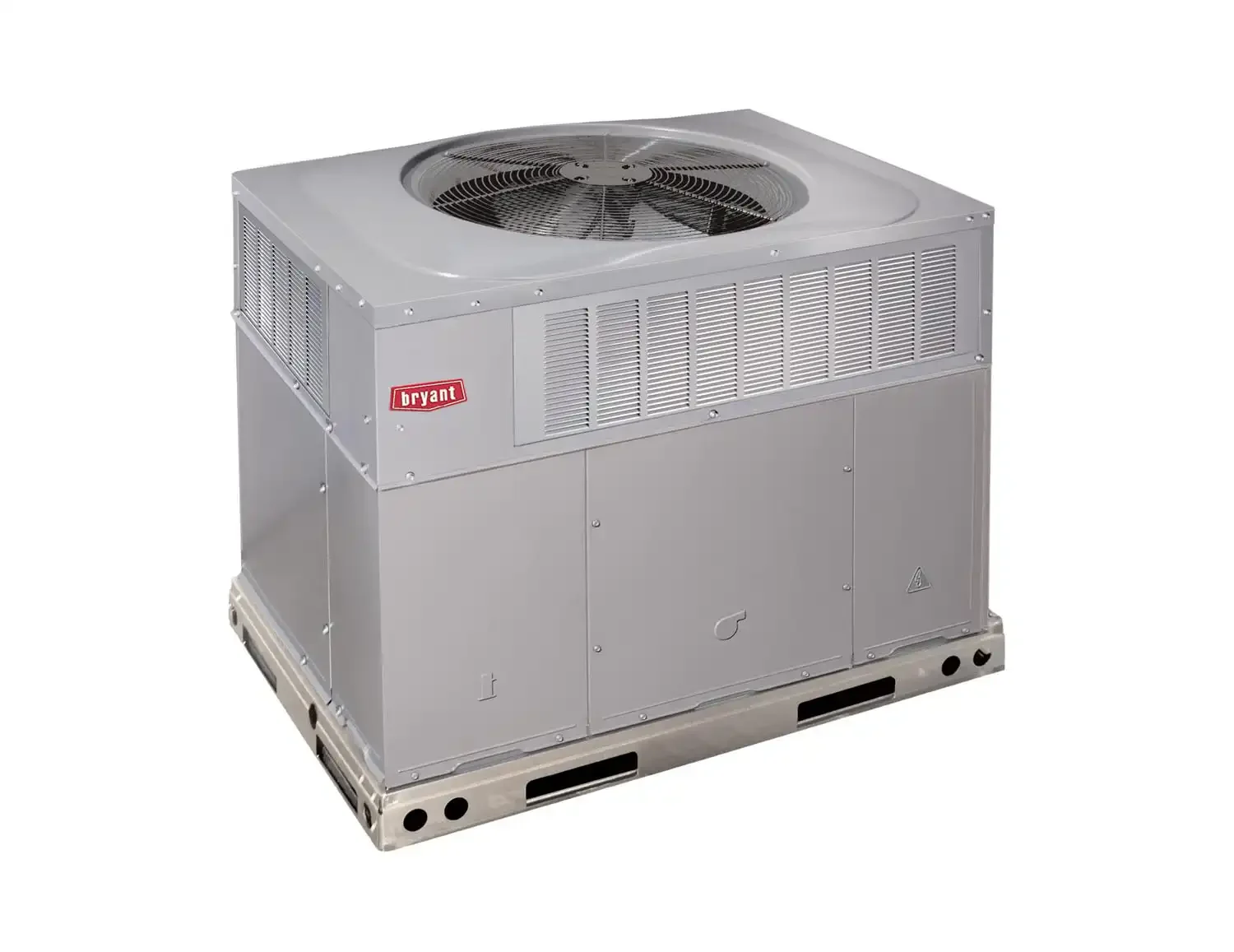 Bryant Preferred SPP small packaged HVAC unit featuring high-efficiency heating and cooling for residential or light commercial use in space-constrained properties.