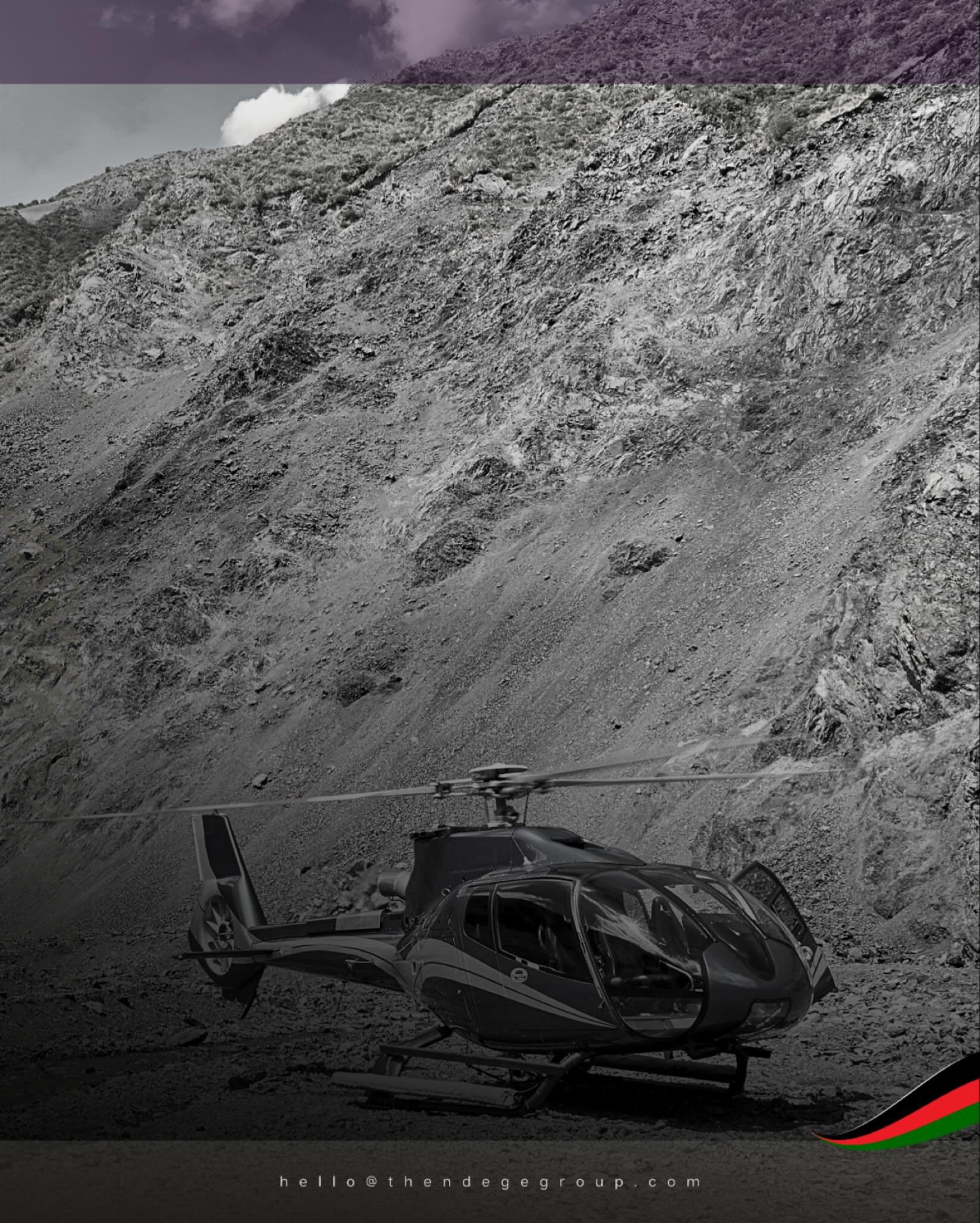 Remote terrain requires rotary-wing capability. Ndege Aerospace&copy; coordinates charter missions through owner-operated partnerships: define your destination and requirements, receive tailored solutions from those with decades of African flight exp