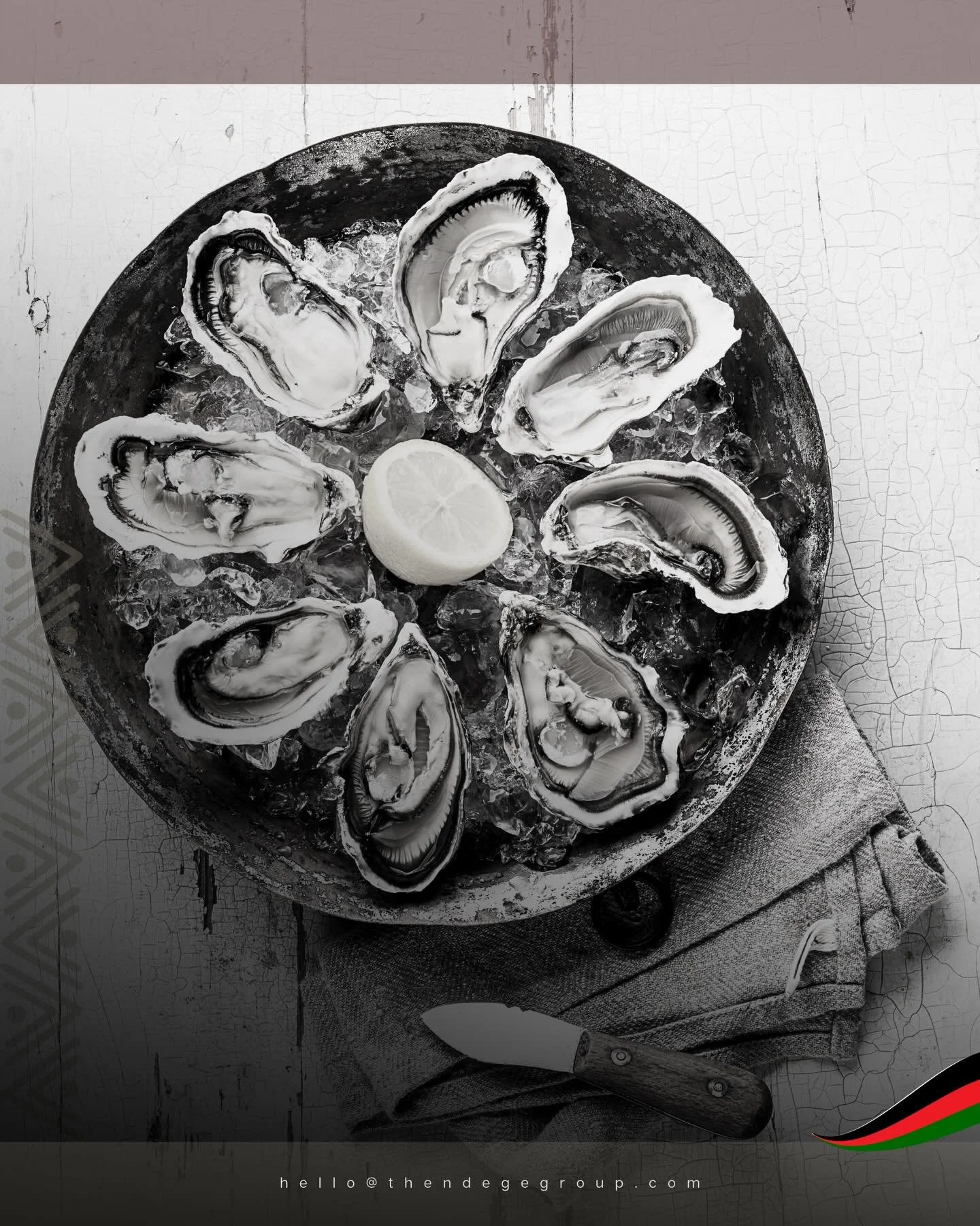 Namibian oysters: plump, mineral-rich, perfect with citrus. Ndege MarketPlace&copy; launches blockchain-verified seafood sourcing. Harvest coordinates, cold-chain logistics, and freshness guarantees recorded immutably. Coastal excellence meets contin