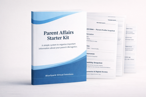 Parent Affairs Starter Kit workbook mockup