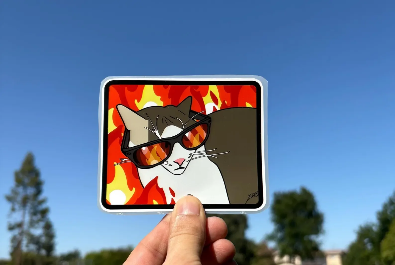 Unbothered Cat Sticker