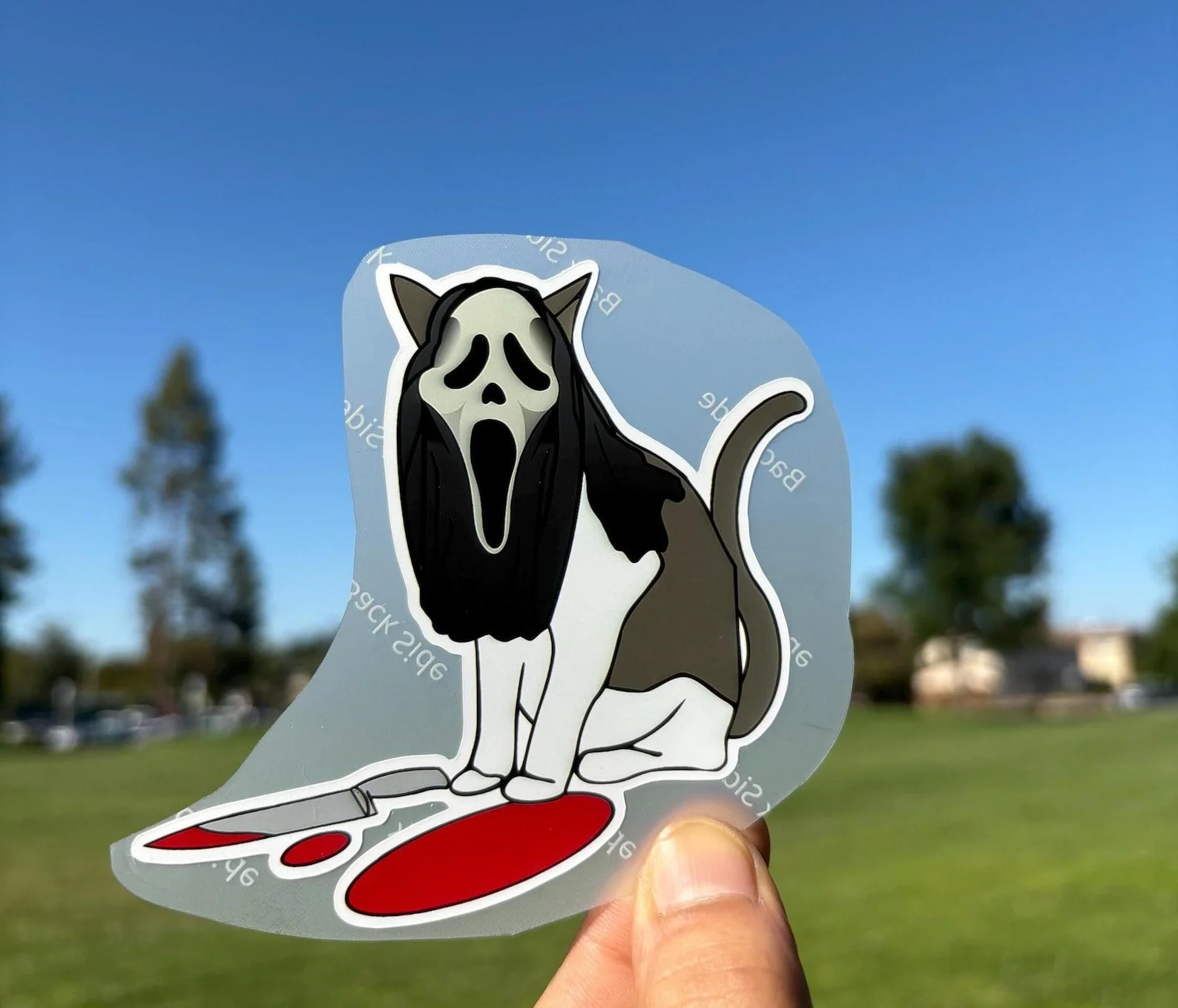 Ghost Face Kitten Sticker