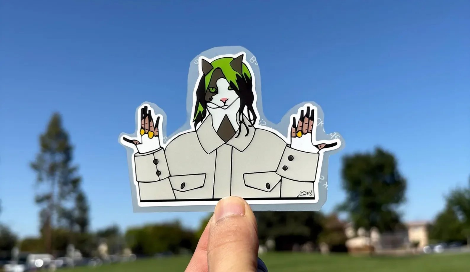Pop Star Cat Sticker