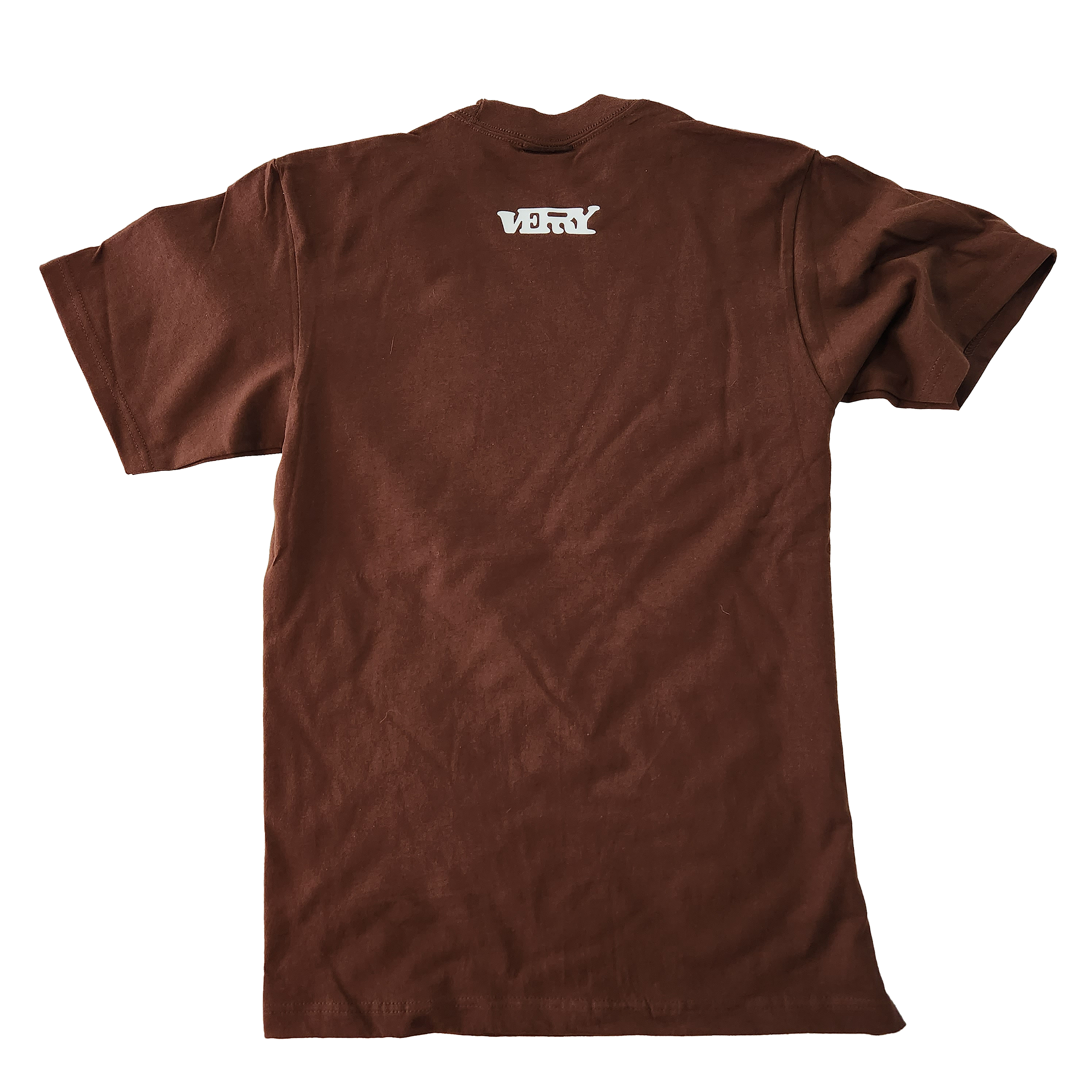 Back of t-shirt with verry logo