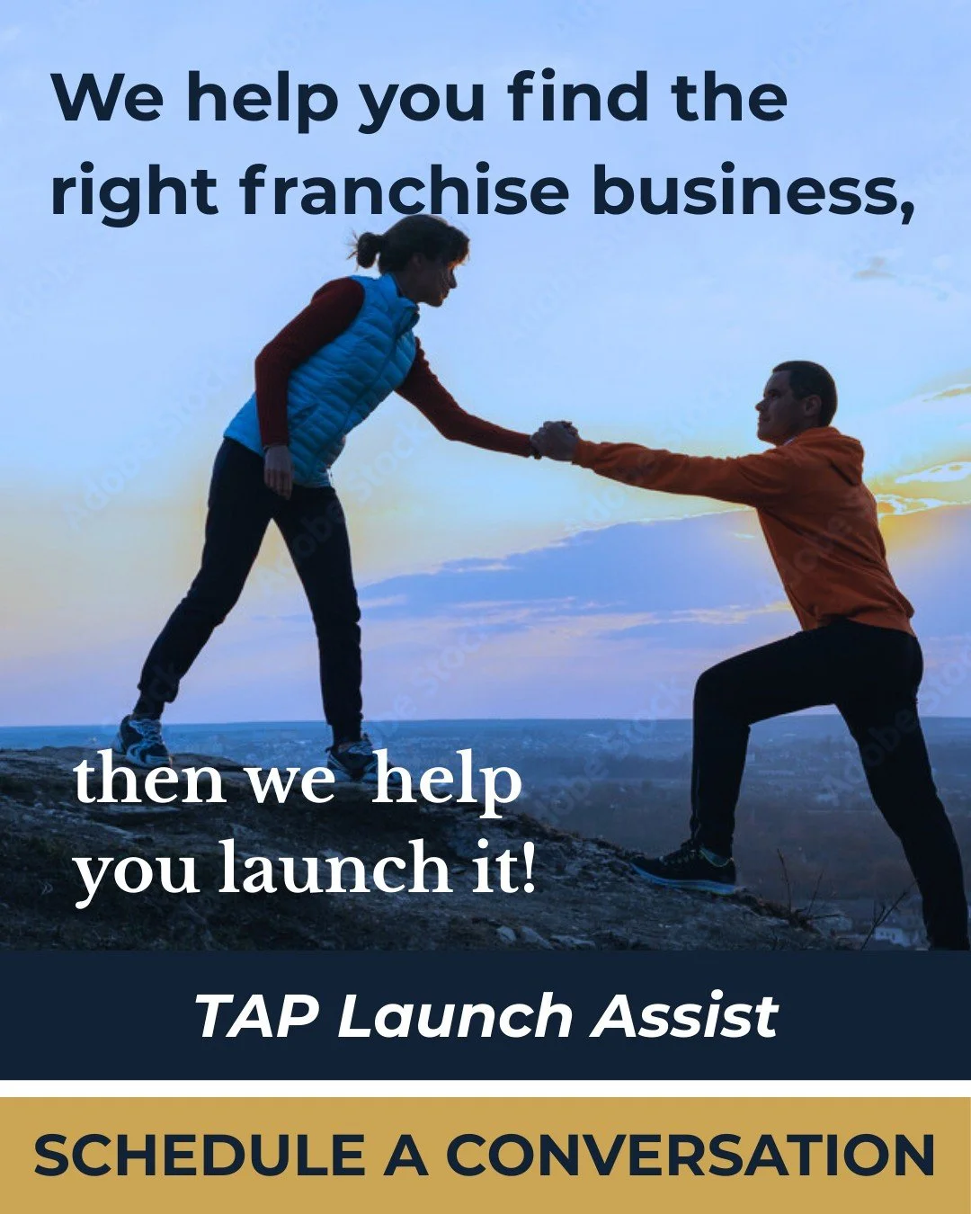 We don&rsquo;t just guide your franchise choice; we provide you strategic and financial support to launch successfully.

TAP Launch Assist provides critical thinking and funding support for approved launch revenue-building marketing essentials. TAP w