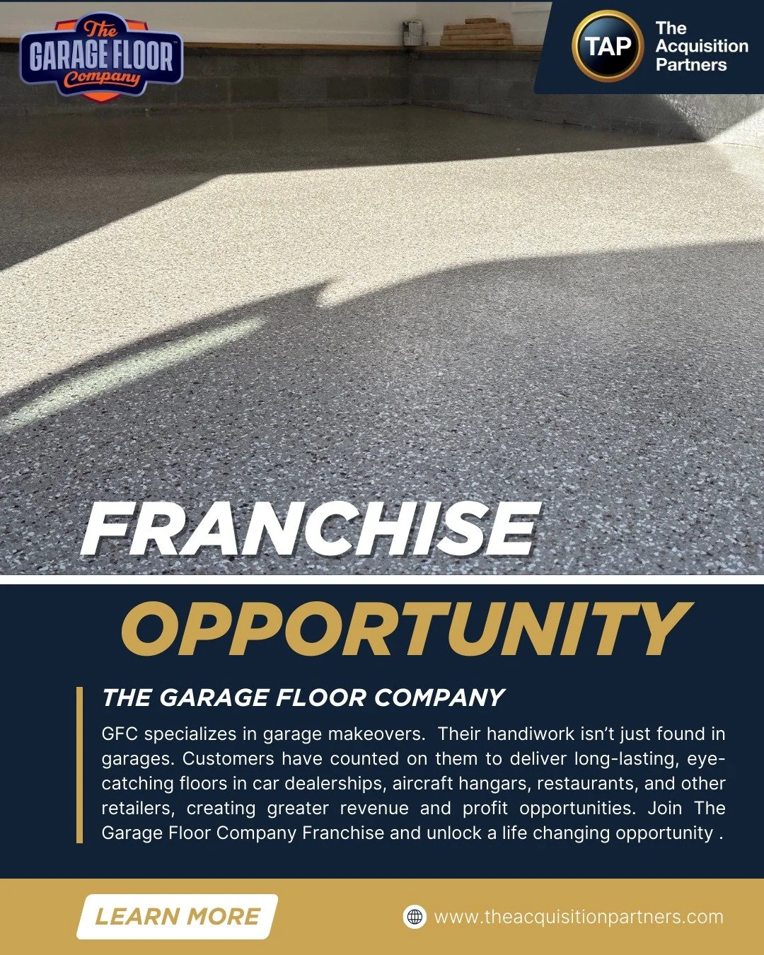 One-day concrete coatings that turn dull garages into showrooms. Polyurea/polyaspartic systems, lean crews, high average tickets, and dramatic before/afters that drive referrals across residential and light commercial. Own the premium floor transform