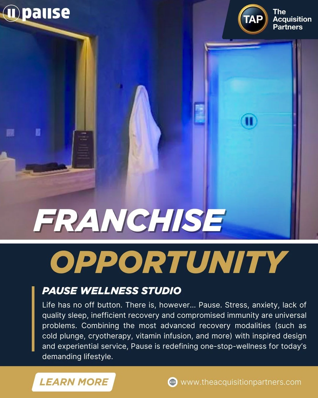 Create Space to Heal
Join the growing wellness revolution and become a franchisee with Pause Wellness Studios&mdash;a sanctuary dedicated to holistic wellness, mindfulness, and rejuvenation. Seize this opportunity to make a meaningful impact in your 