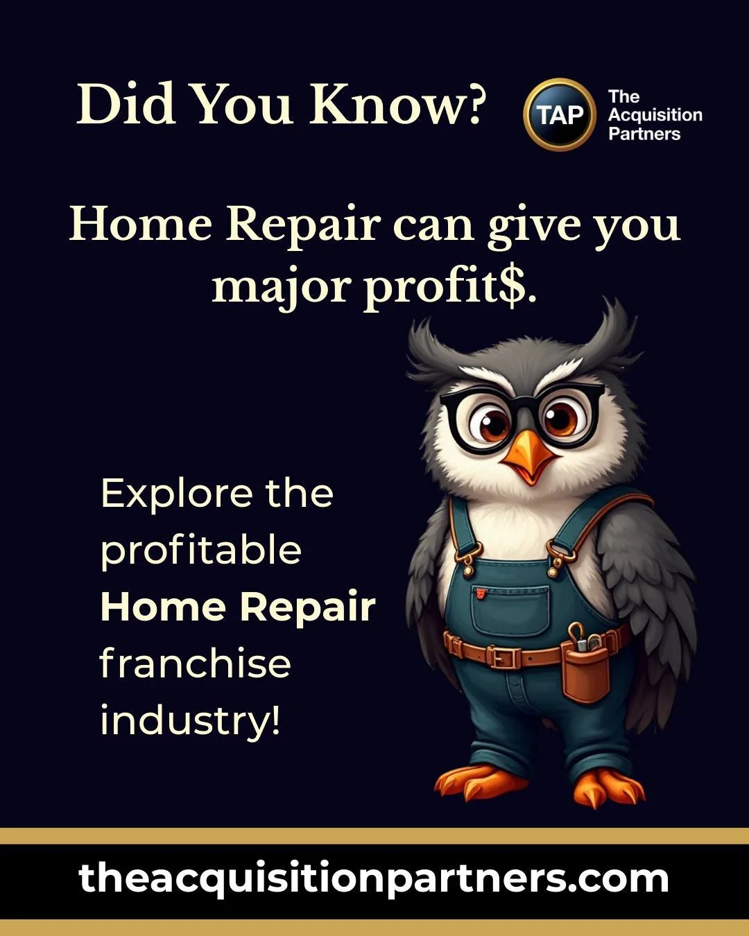 Did you know that TAP provides entrepreneurs with guidance, training, and support from exploration through after business launch? Visit our https://theacquisitionpartners.com/thinking to schedule a conversation and learn more about TAP&rsquo;s comple