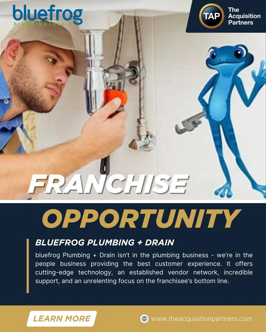 Essential services, all year long. Residential and light commercial, emergency calls to scheduled maintenance, brand strength, and repeat customers. Jump into a recession-resilient category.
Visit https://theacquisitionpartners.com/opportunities to s