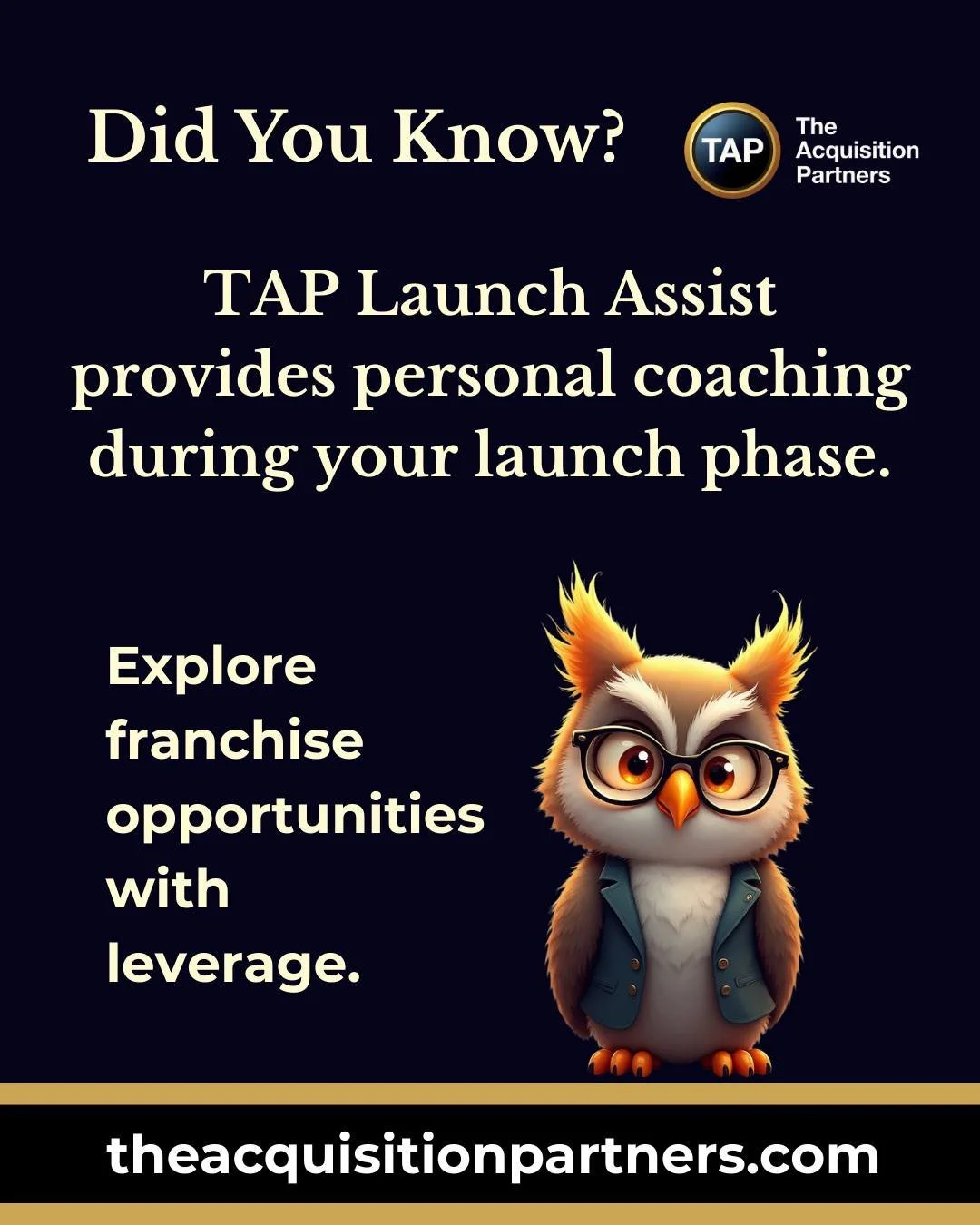 We don&rsquo;t just help you find a franchise. We invest in your success. TAP is the only franchise platform that combines proprietary matching, direct capital investment, vendor partnerships, and year-one coaching to accelerate your path to profitab