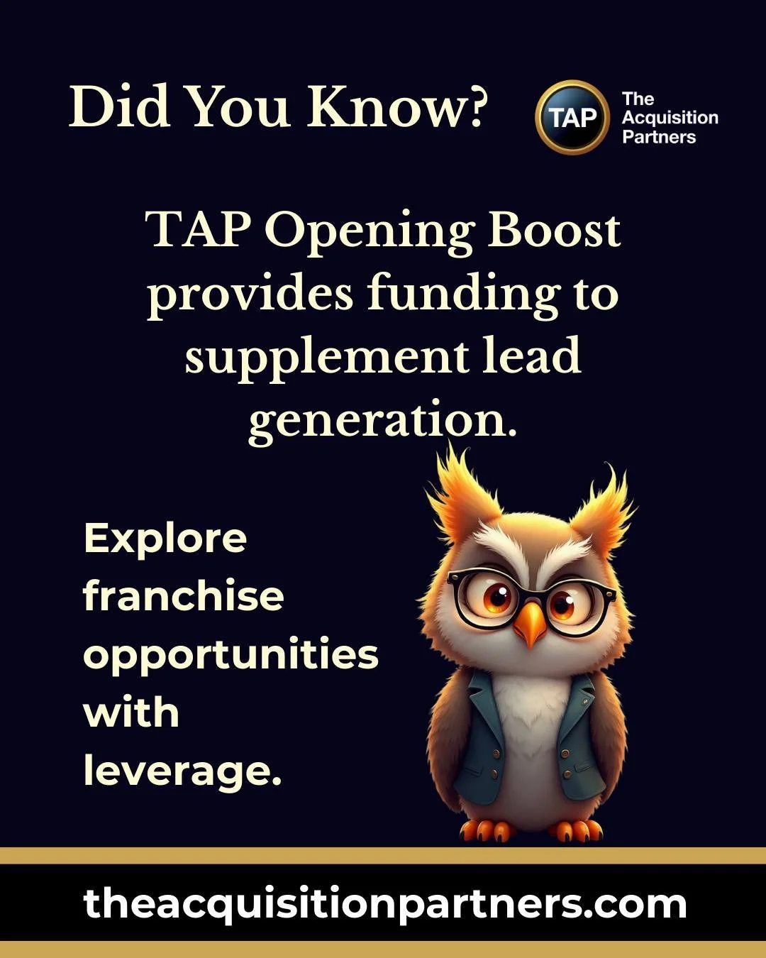 We don&rsquo;t just help you find a franchise. We invest in your success. TAP is the only franchise platform that combines proprietary matching, direct capital investment, vendor partnerships, and year-one coaching to accelerate your path to profitab