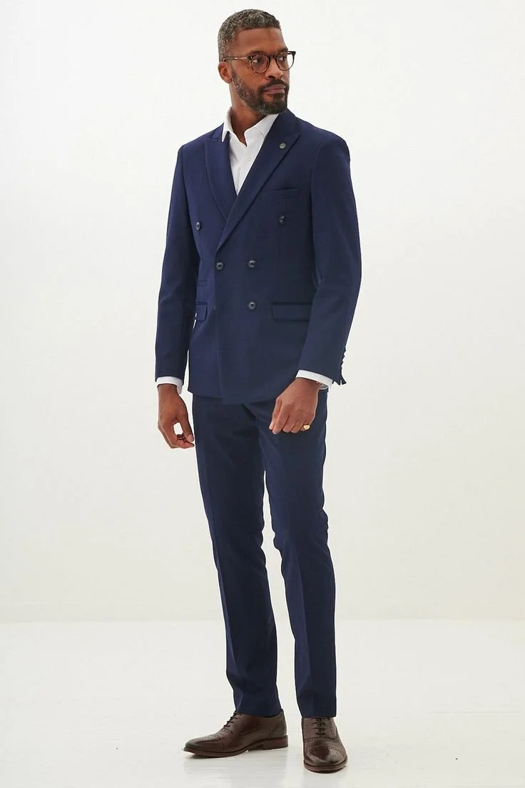 BROMLEY - Navy Double Breasted Two Piece Suit.jfif