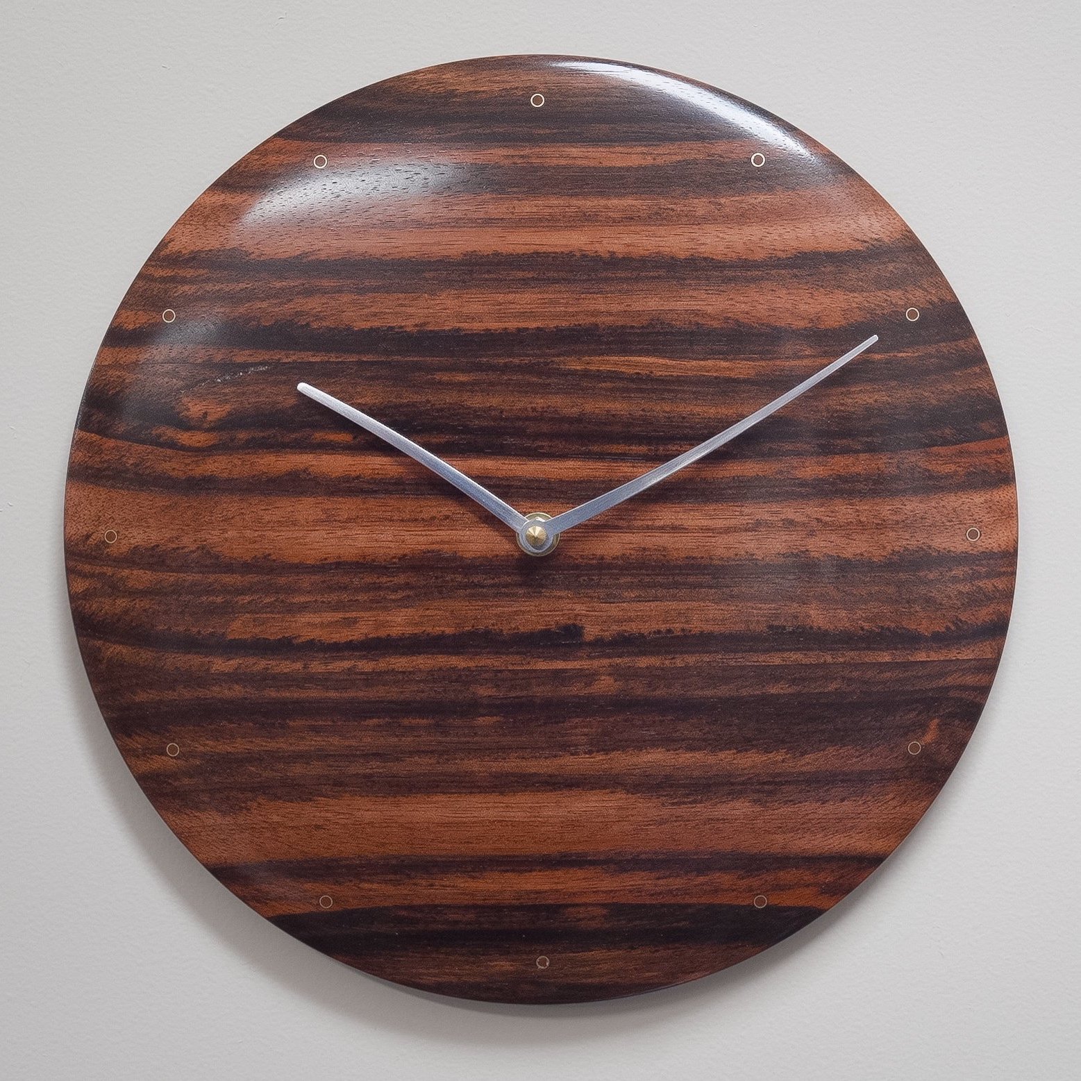 Macassar Ebony Wall Clock