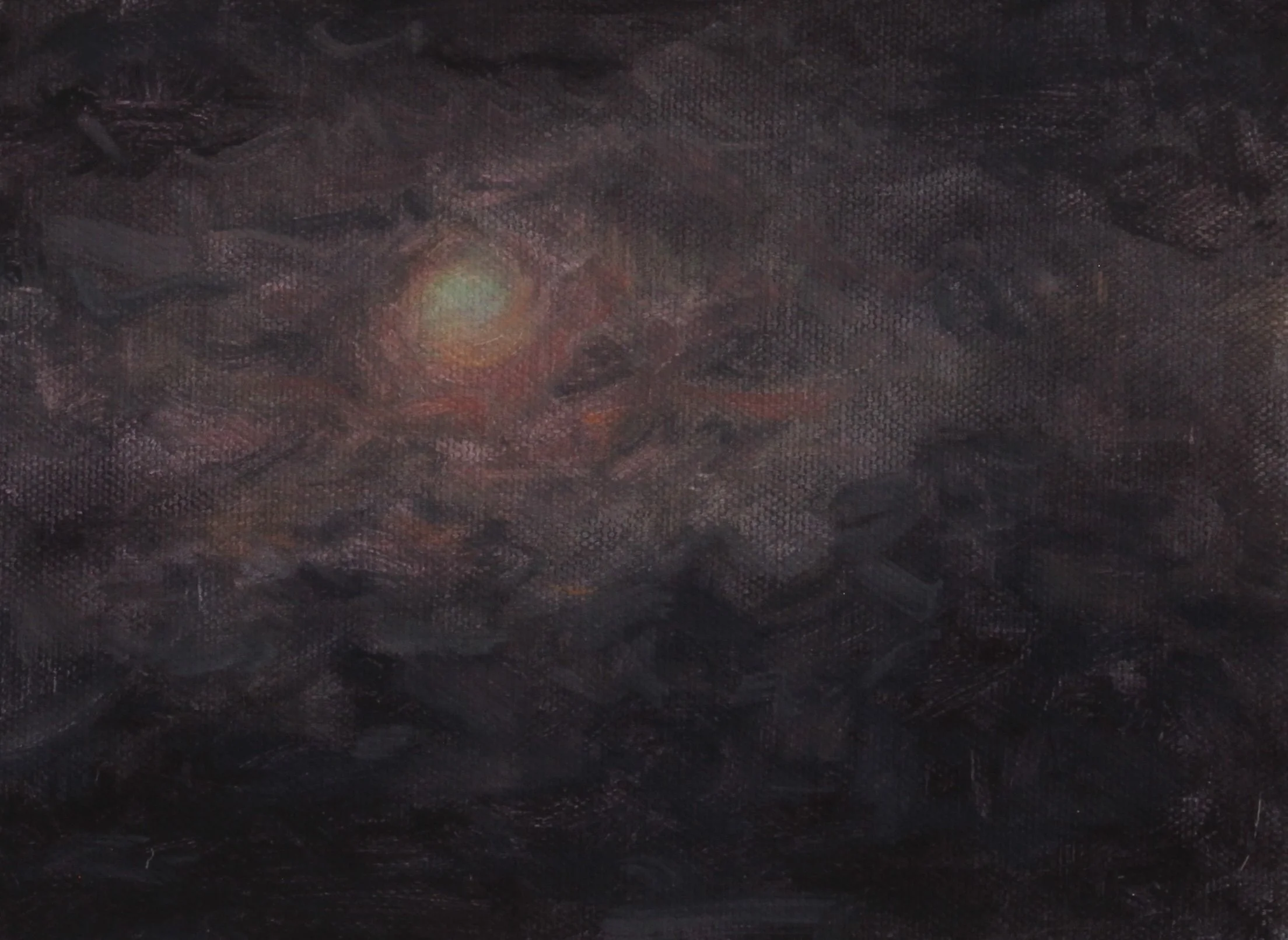 Ambient Landscape V,
2025,  
Oil on Canvas,  
6" x 8"