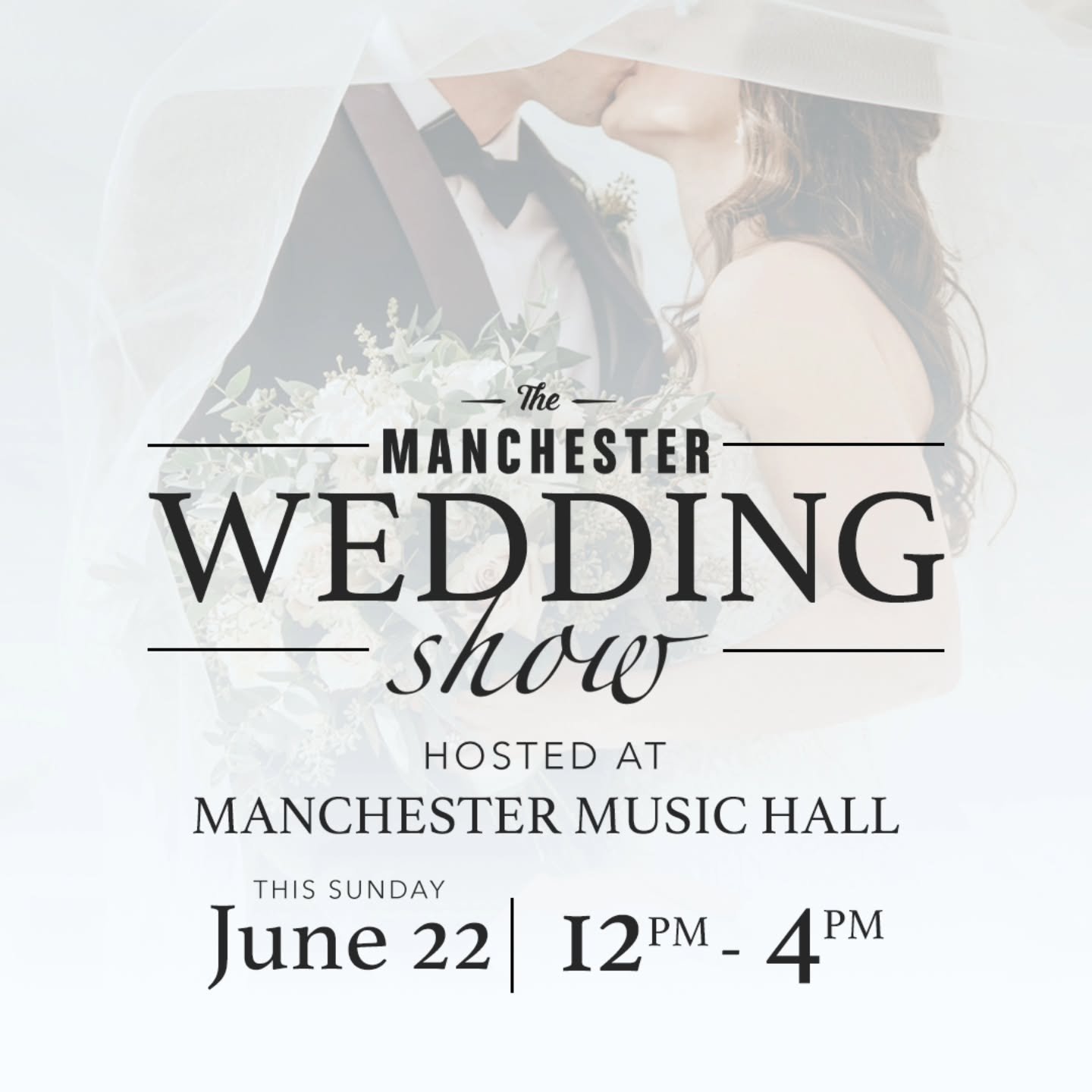 I'm so excited to be part of the Manchester Wedding Show @manchestermusichall this Sunday, June 22nd at Manchester Music Hall! 💍 Come see us and meet the best local vendors — it's the perfect way to start planning your big day. Stop by for som