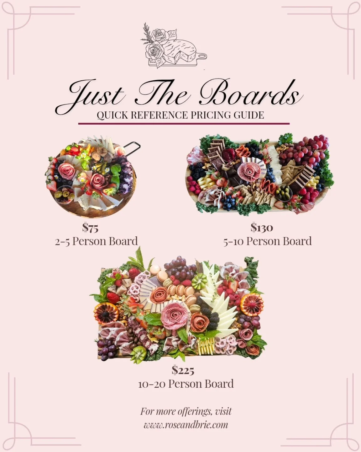 ✨ Our three most popular boards ✨
From cozy nights in to hosting friends, our boards are designed for everyone. 

But we do go beyond &ldquo;just the boards&rdquo;&mdash;we also create stunning grazing tables and full wedding spreads that bring wow-f