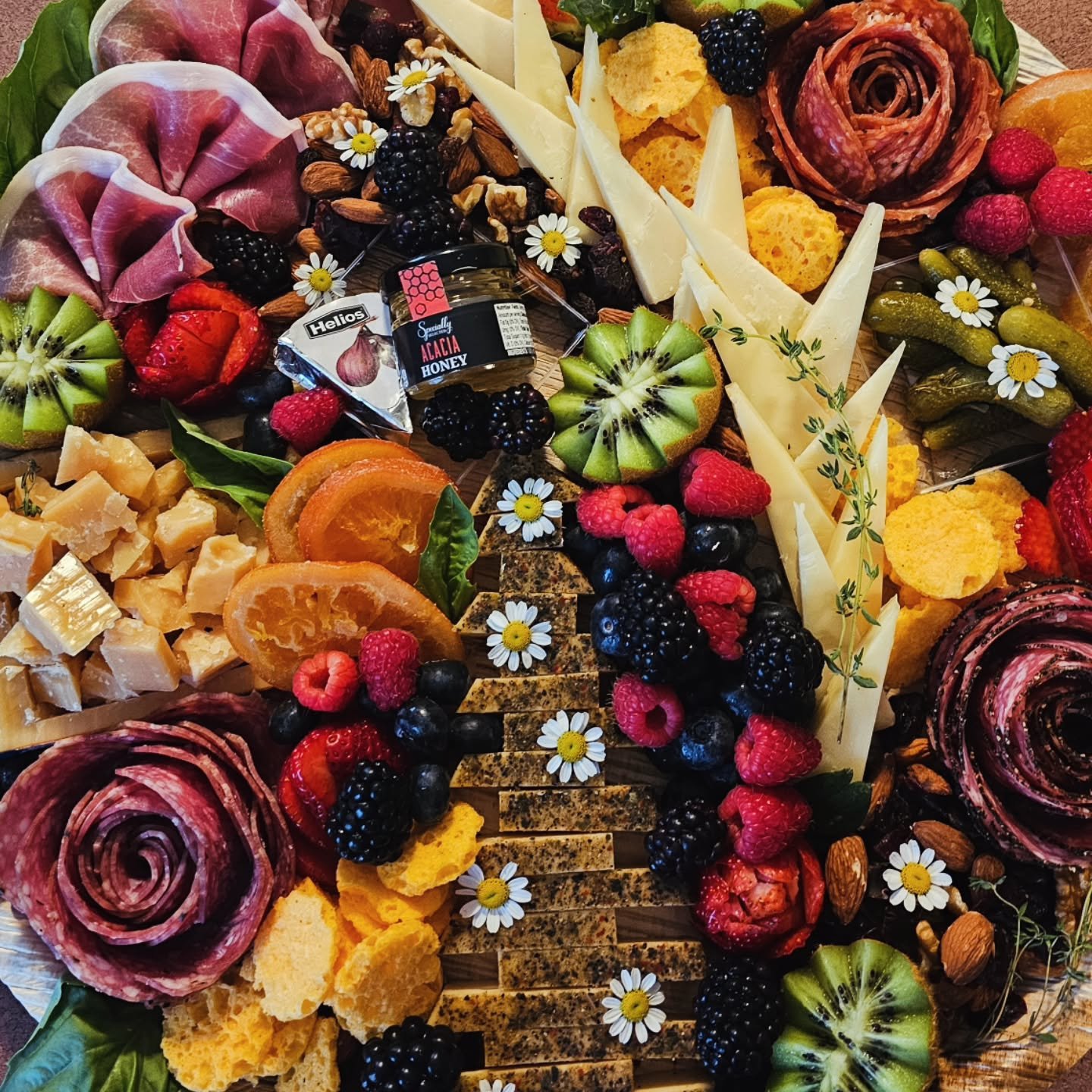 No party is ever complete without a charcuterie board.
Date Night, Super Bowl, or just friends gathered around &mdash; I love creating boards that bring people together and make every moment feel a little more special. 
Ready to order? Send me a PM! 