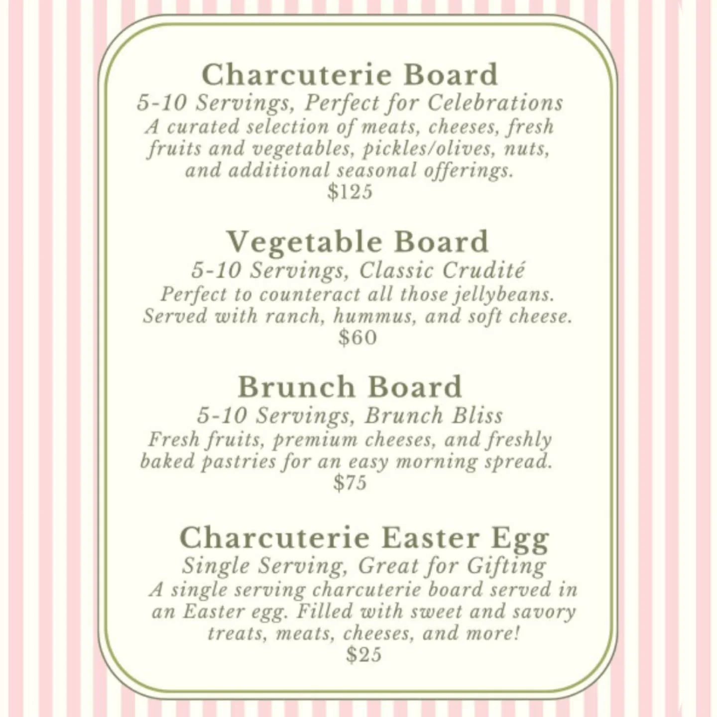 🐇 Don't let these Easter specials hop away! 🐇
The charcuterie Easter eggs are just sooo cute! Great for the older kids, or a little treat for yourself or spouse!

DM me to order!

#LexingtonKY #charcuterie #simplylovestudiovendor #kyproud #EasterEa
