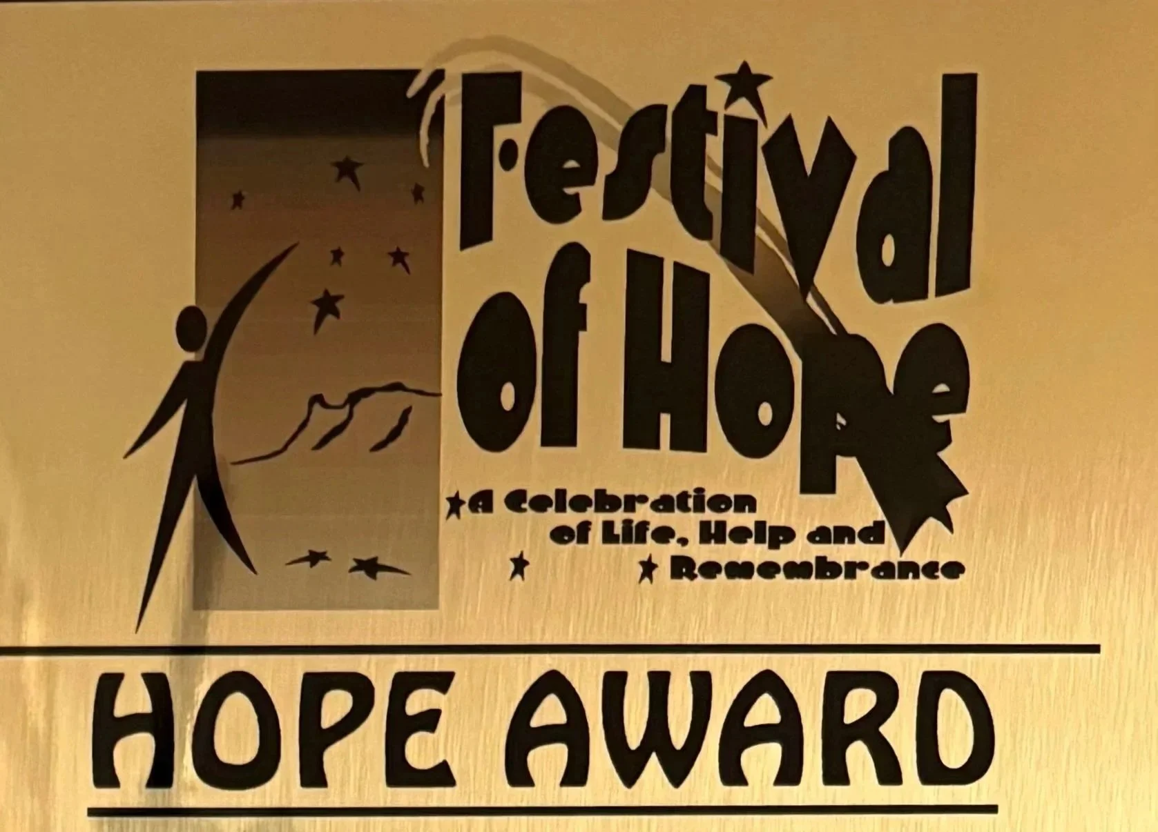 Hope Award Recipients are listed on "Our Story" Page. 
Click above award picture to go to Our Story Page. 