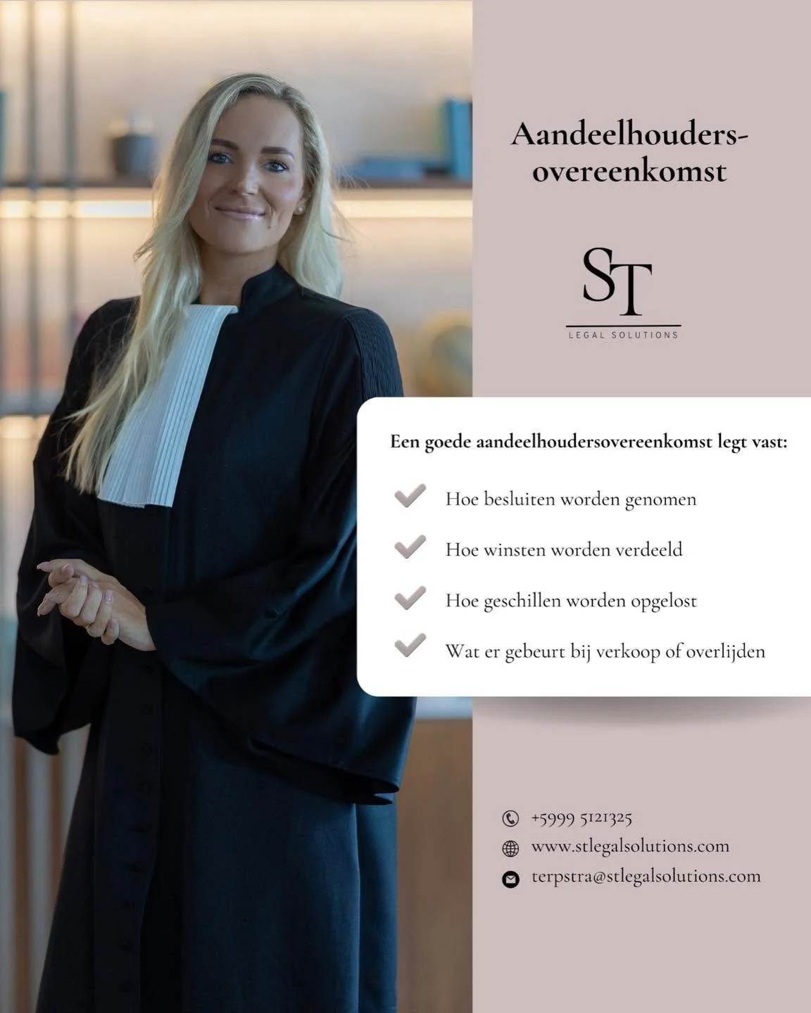 𝗛𝗲𝘁 𝗯𝗲𝗹𝗮𝗻𝗴 𝘃𝗮𝗻 𝗲𝗲𝗻 𝗮𝗮𝗻𝗱𝗲𝗲𝗹𝗵𝗼𝘂𝗱𝗲𝗿𝘀𝗼𝘃𝗲𝗿𝗲𝗲𝗻𝗸𝗼𝗺𝘀𝘁 🗒️
Veel ondernemers denken dat de statuten van hun B.V. alles regelen. De statuten beschrijven vooral de 𝘴𝘵𝘳𝘶𝘤𝘵𝘶𝘶𝘳 van de onderneming, niet de afspraken