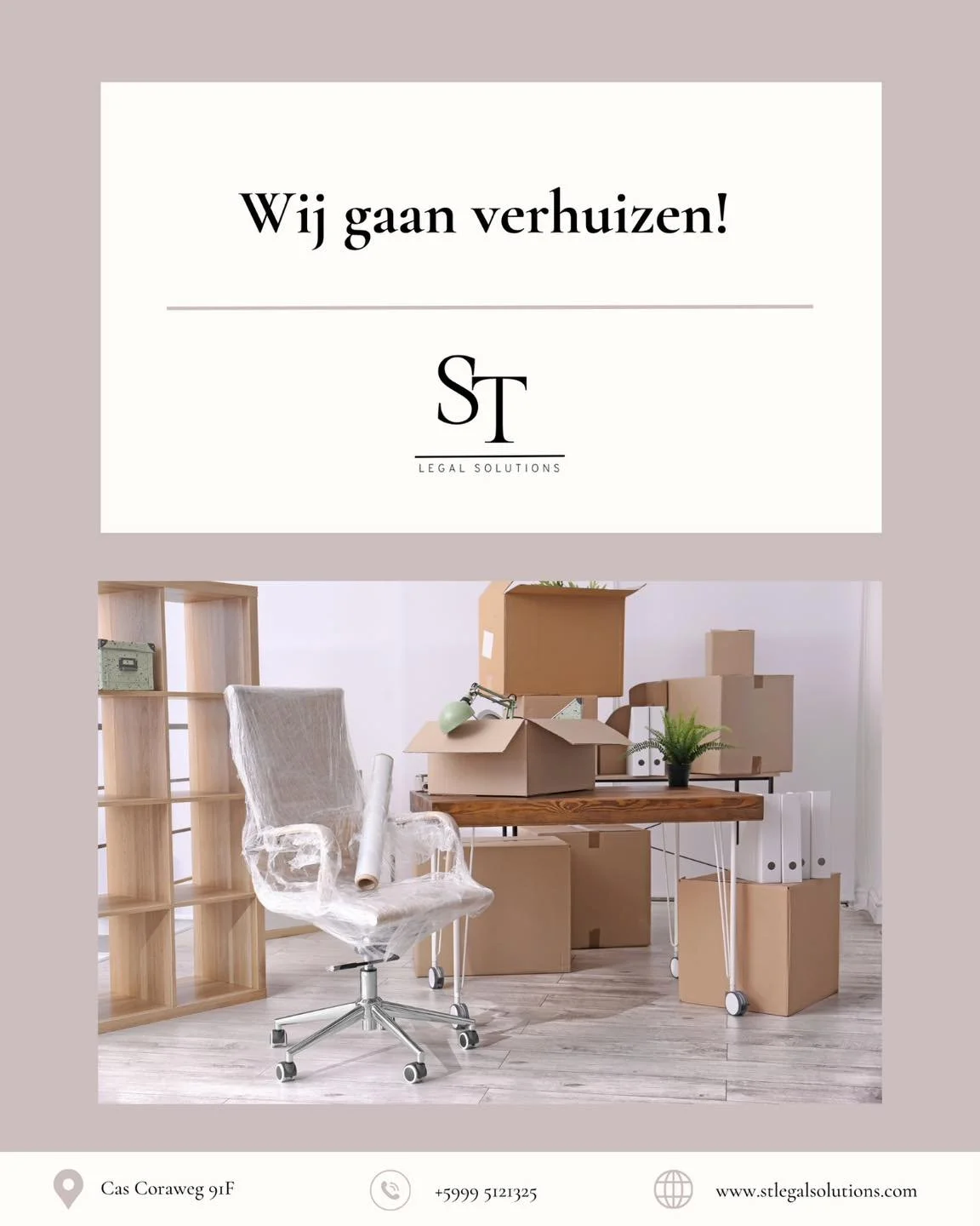 𝗪𝗶𝗷 𝗴𝗮𝗮𝗻 𝘃𝗲𝗿𝗵𝘂𝗶𝘇𝗲𝗻! 
Teamuitbreiding en groei vraagt om een ruimere werkplek. Daarom openen wij binnenkort de deuren van ons nieuwe kantoor aan de 𝗖𝗮𝘀 𝗖𝗼𝗿𝗮𝘄𝗲𝗴 𝟵𝟭𝗙 te Mahaai. Een moderne, ruime plek waar wij met trots ver