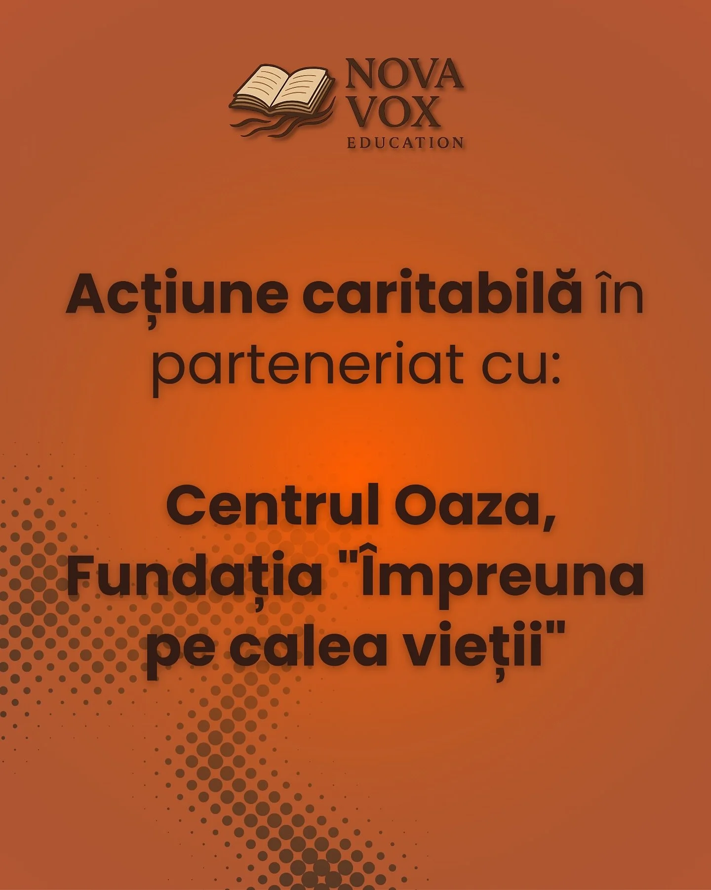Nova Vox Education x Centrul Social „Oaza”
Am organizat o acțiune caritabilă prin care am reușit să donăm produse de igienă, alimente și îmbrăcăminte esențiale, în valoare de aproximativ 1000 RON.
Ce am reușit să oferim:
F