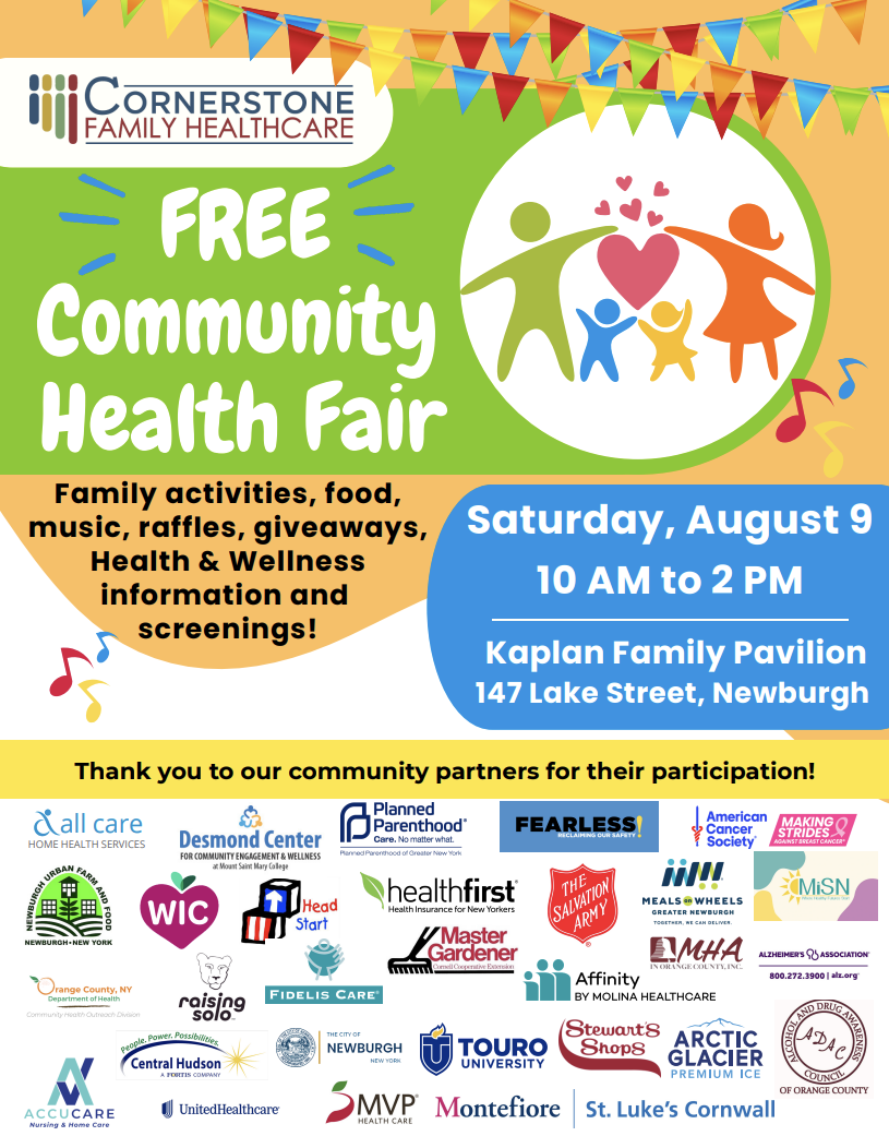 tabling at Community health Fair