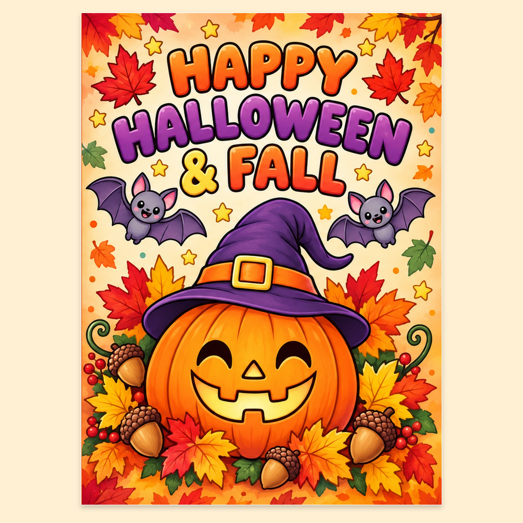 Happy Halloween & Fall Coloring Book