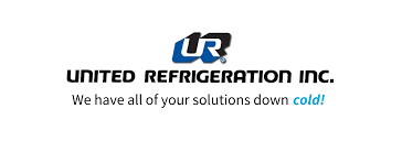 United Refrigeration Inc. logo with the slogan 'We have all of your solutions down cold!'