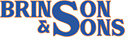 Brinson & Sons logo with blue and orange text