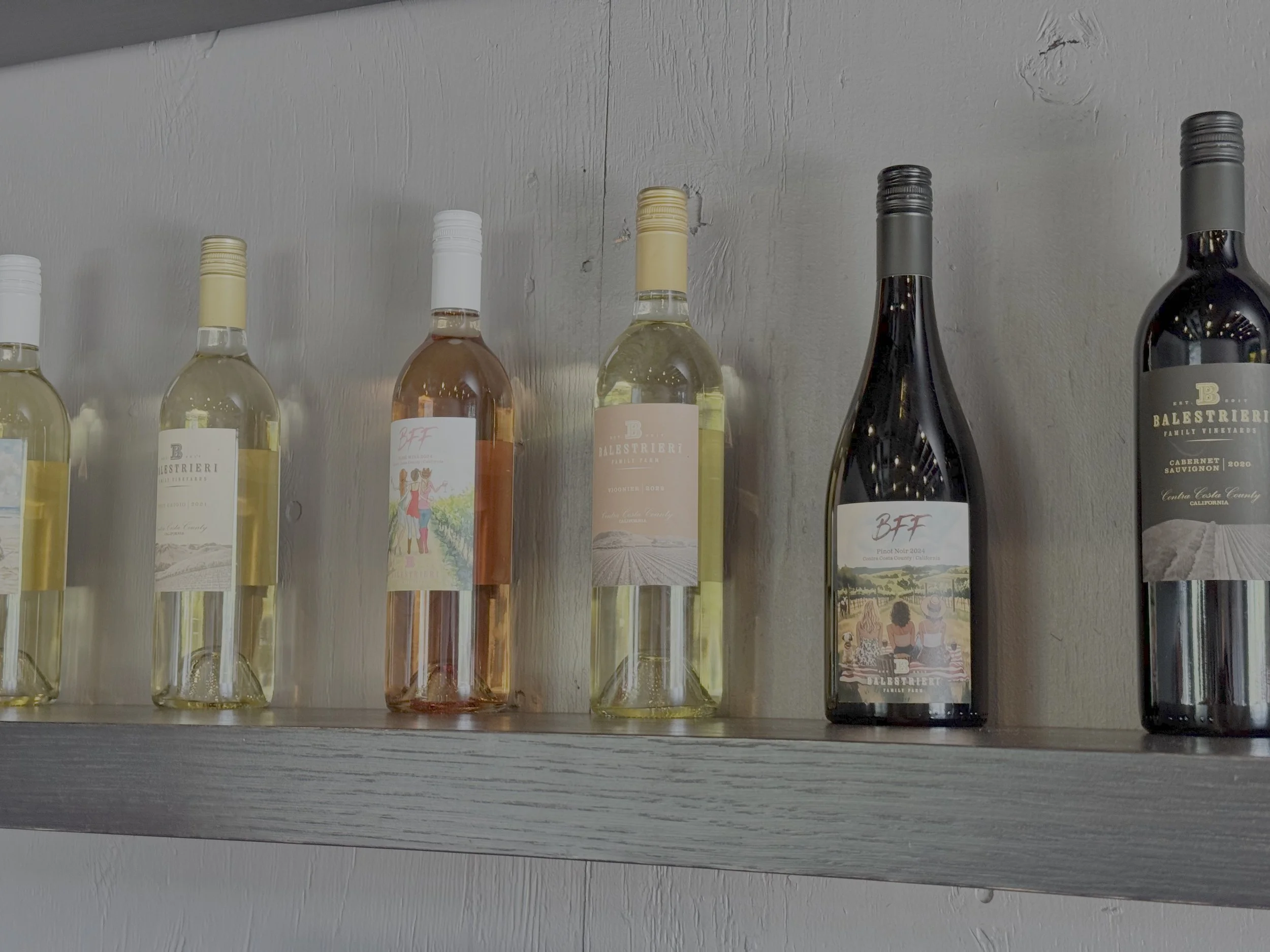 Wine offerings at BFF winery