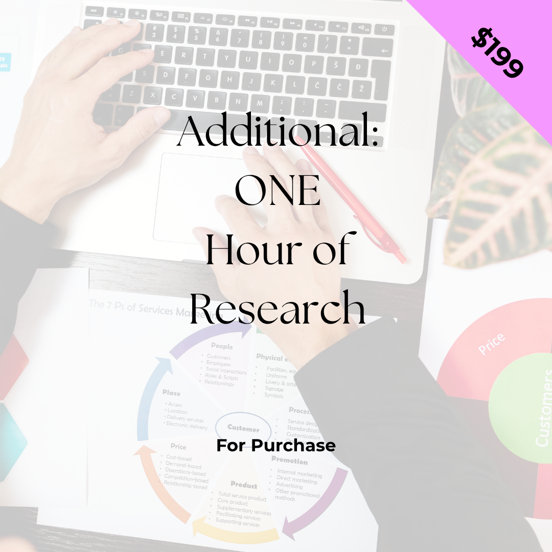 Additional: ONE Hour of Research
