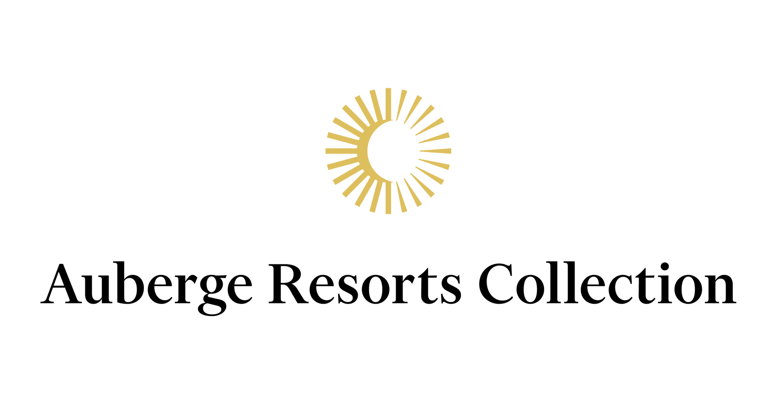 Auberge Resorts Collection logo with a gold sunburst icon above the text.