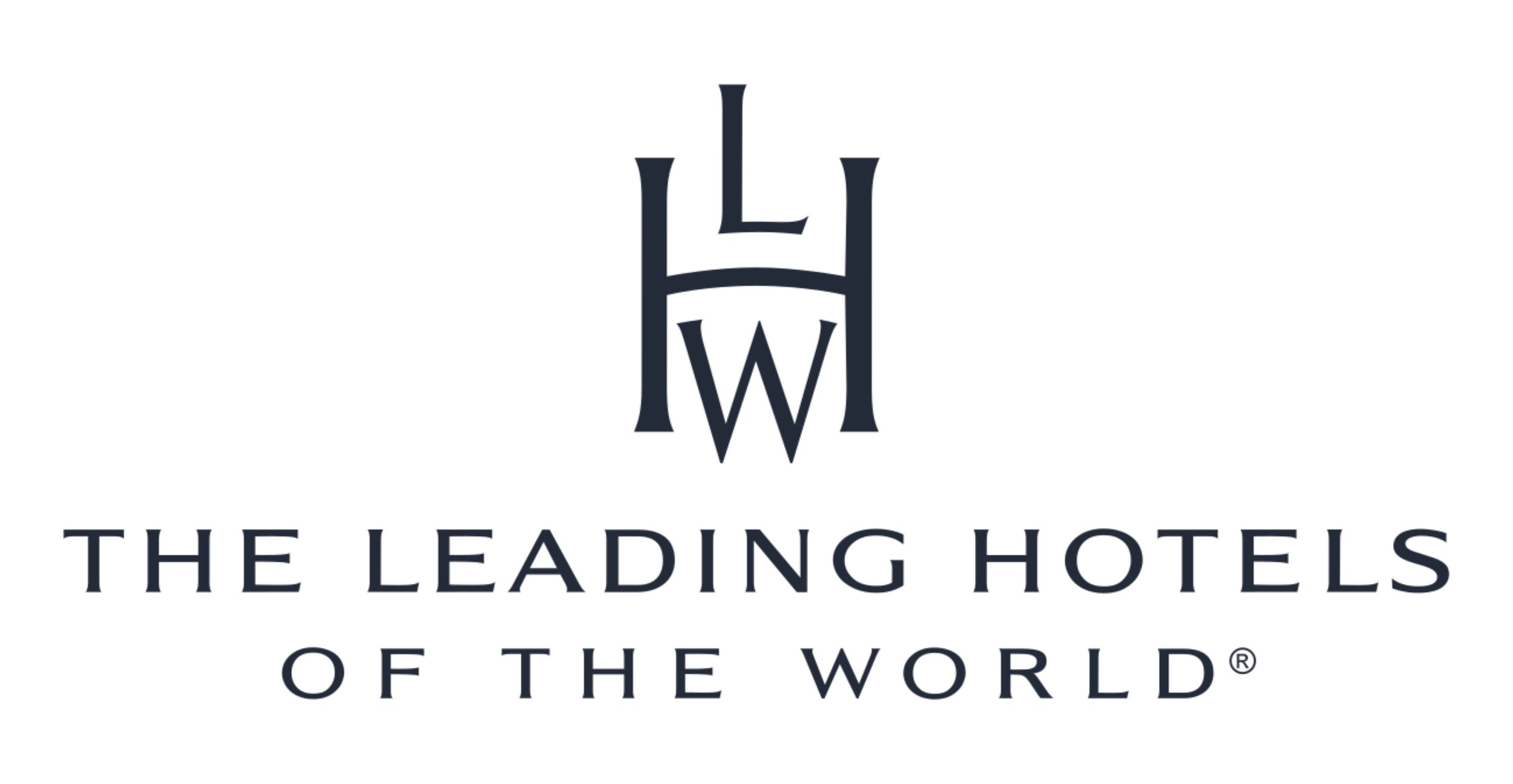 Logo for The Leading Hotels of the World, featuring stylized initials LHW.
