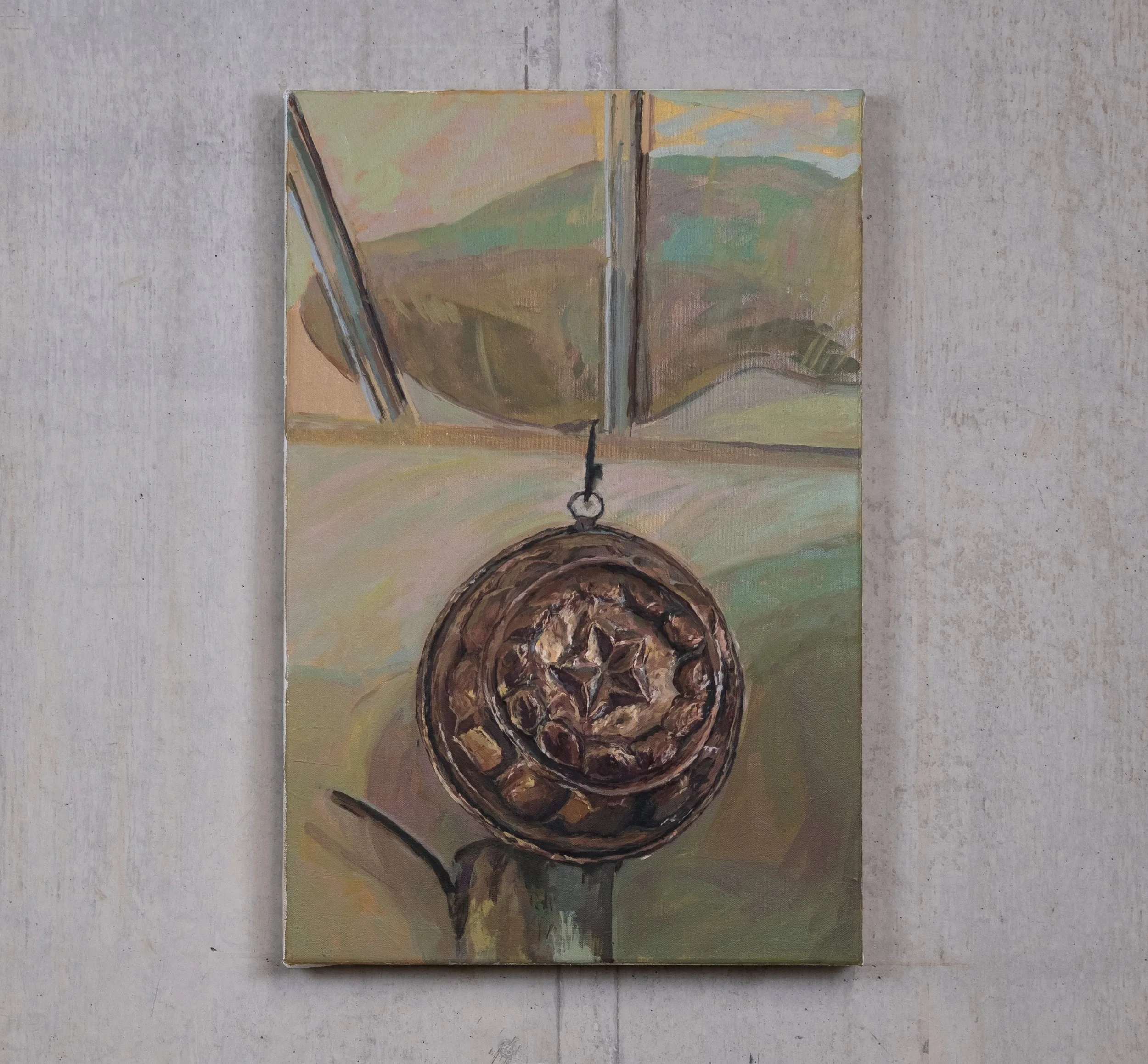 Shadows Surrounding a Cake Mould, Oil on Canvas, 60 x 40 CM