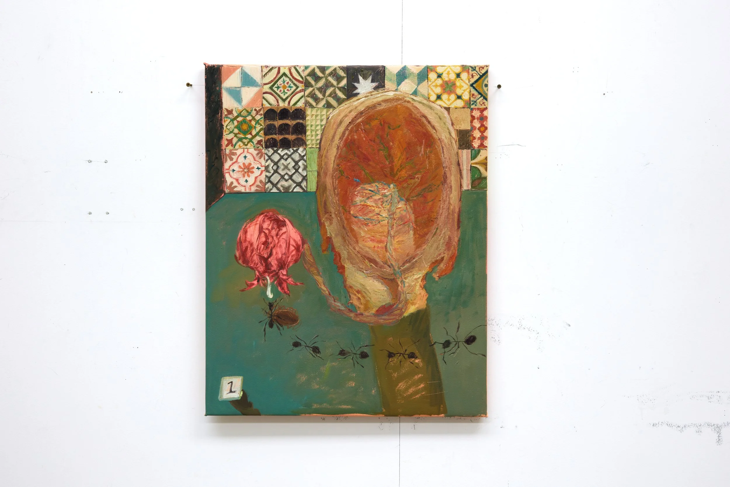 Flavours of Exile, Oil on Canvas, 81 x 65 CM