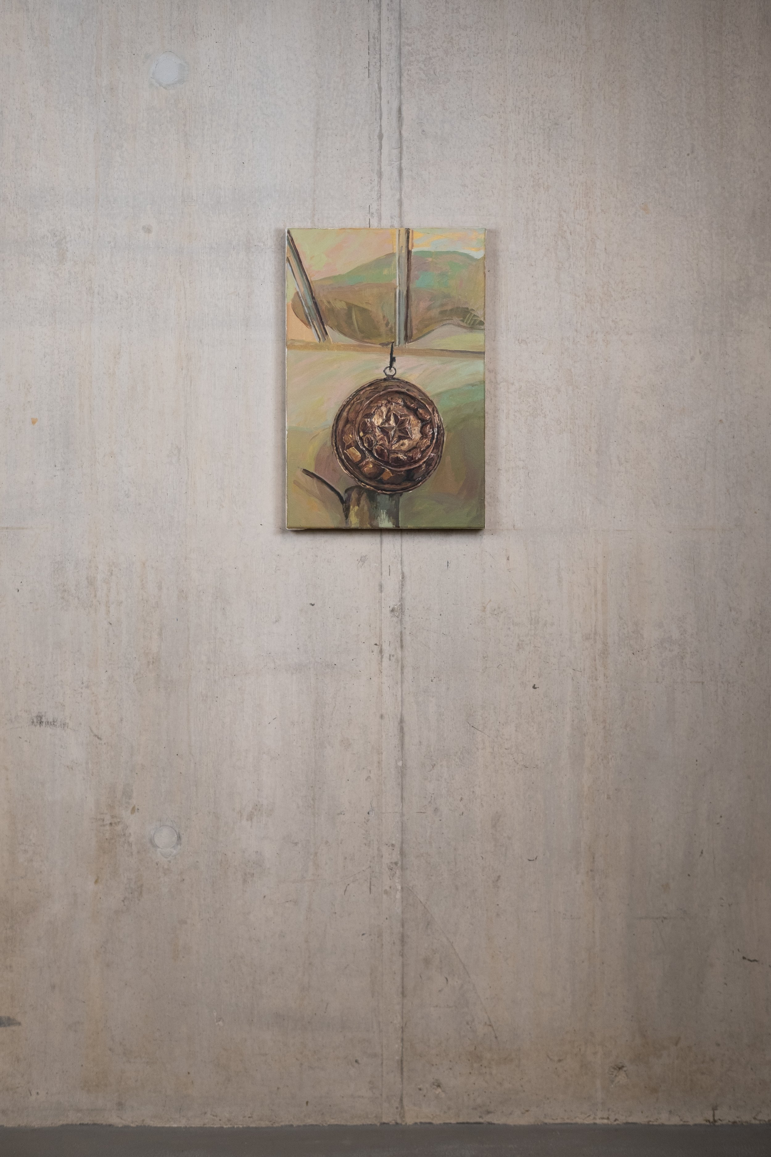 Shadows Surrounding a Cake Mould , Oil on Canvas, 60 x 40 CM