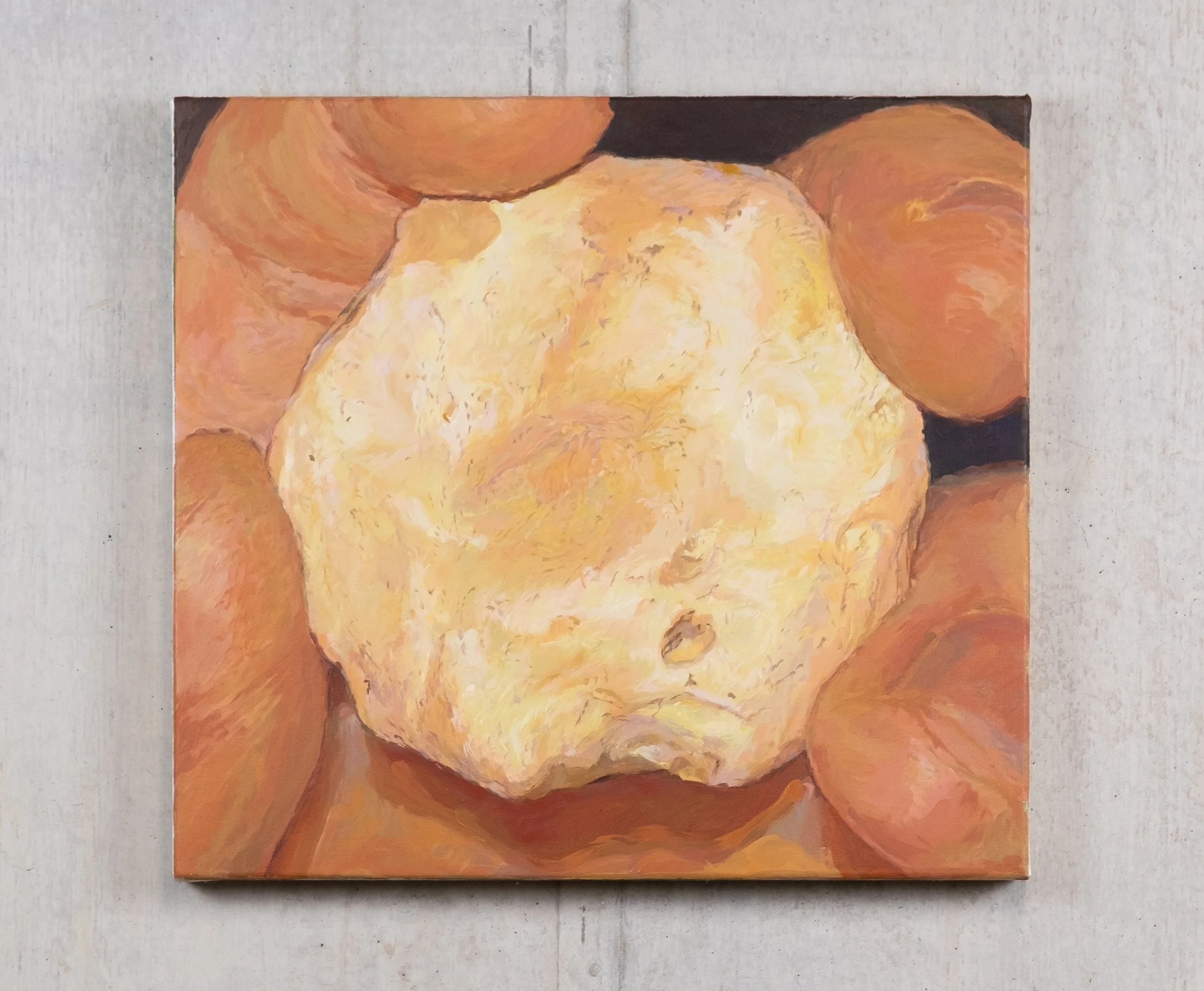 Taking Crayfish Eyes, Oil on Canvas, 55 x 50 CM