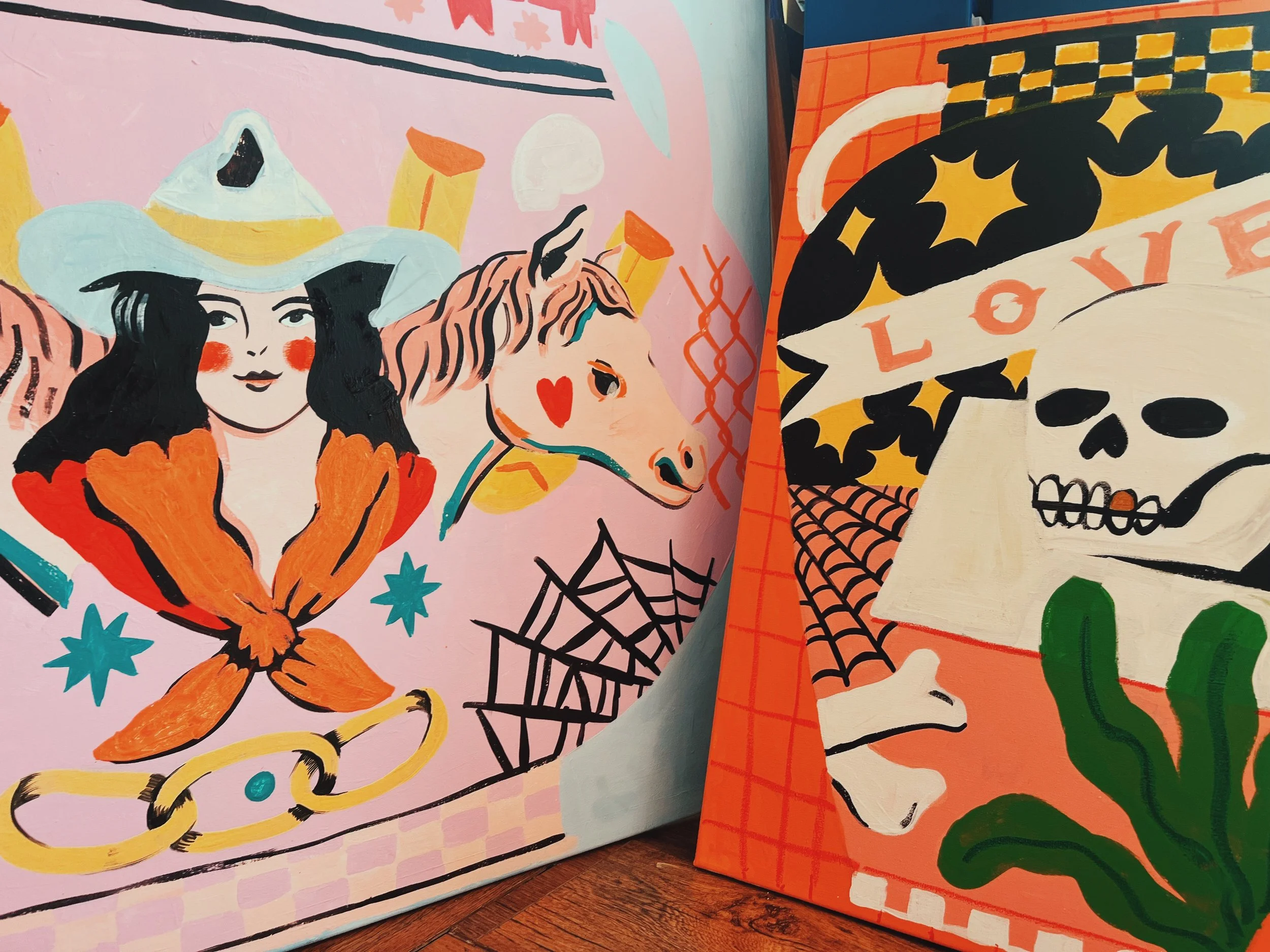 Death, love and rock and roll painting