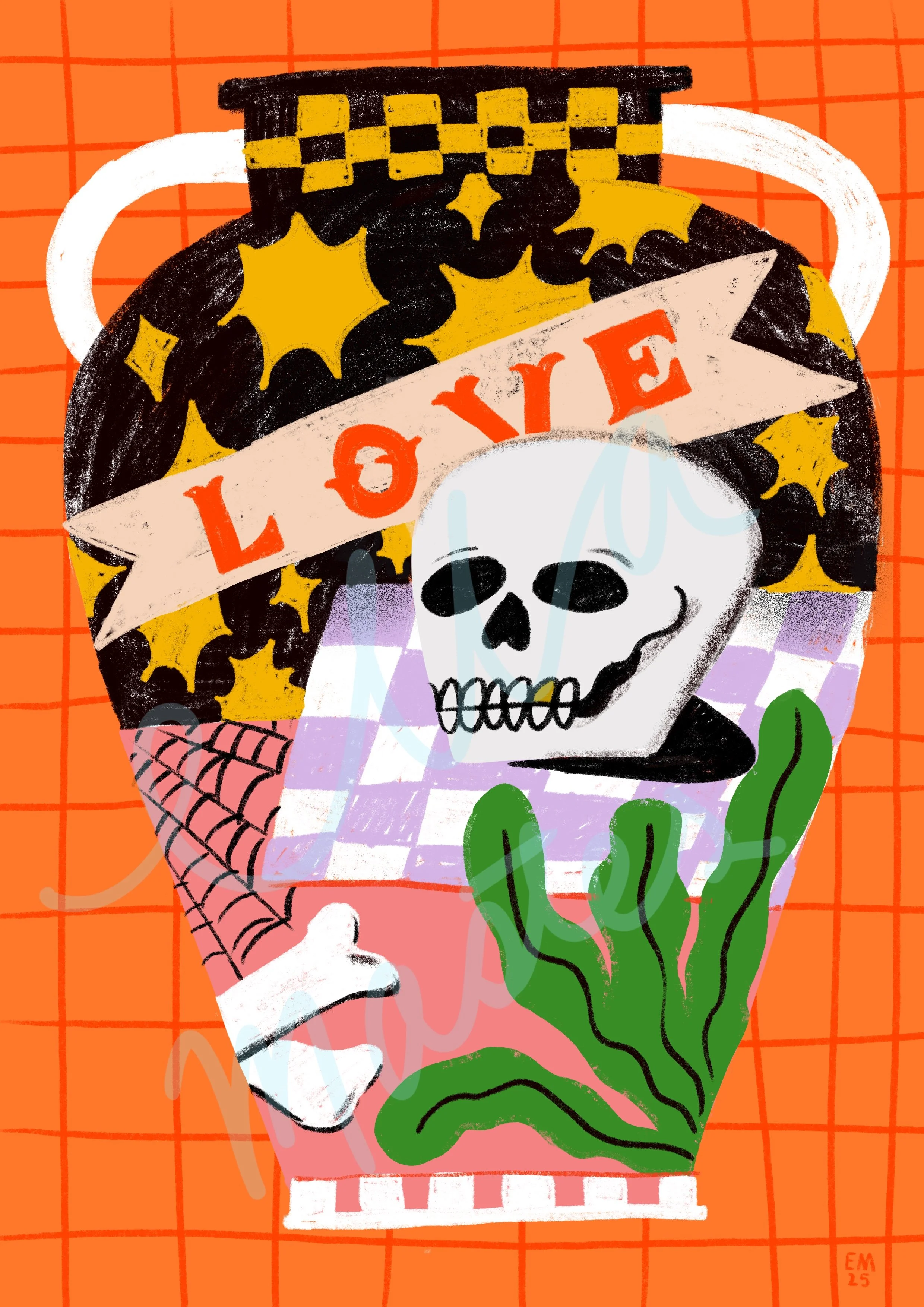Pre order death, love and rock and roll A4 print