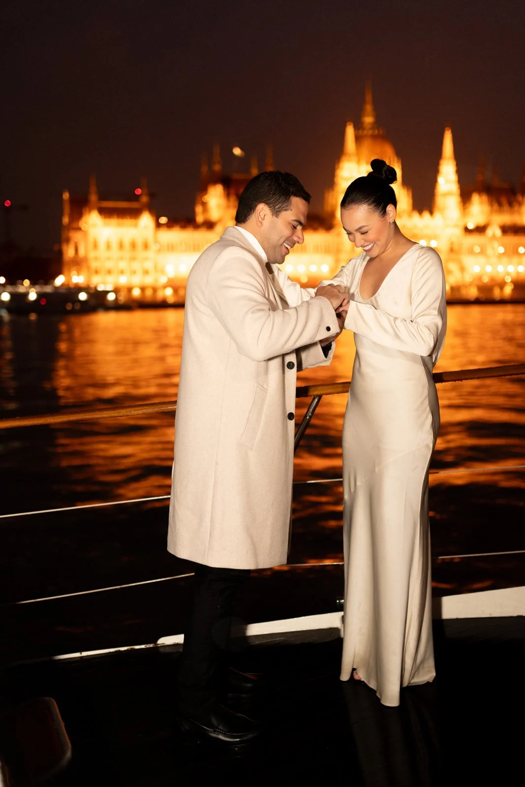 Hillary and Dario Budapest Private Yacht Surprise Proposal Gallery