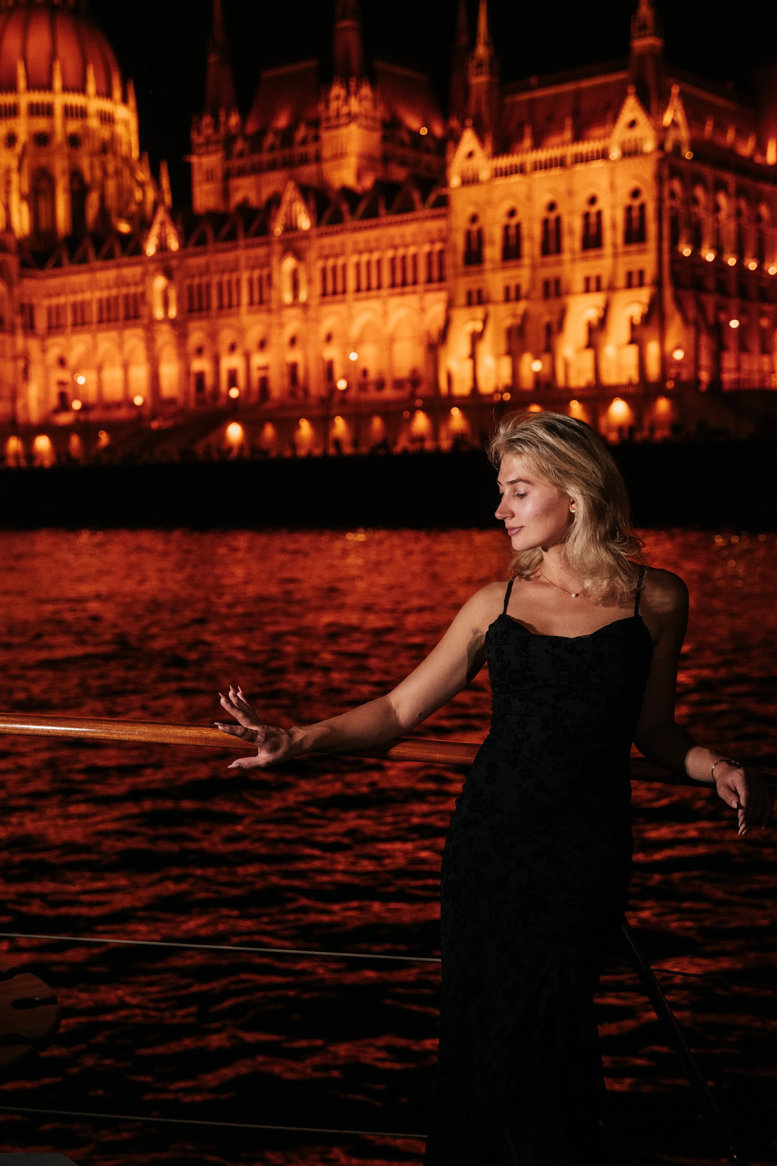 Just engaged in Budapest, during a private yacht over the Danube. 