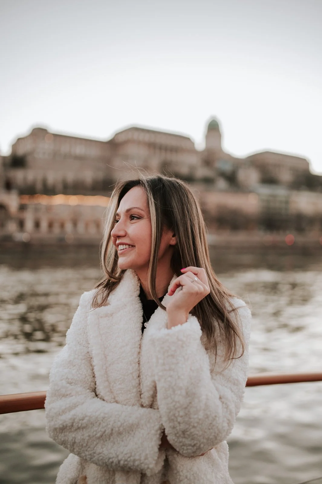 Portrait after marriage proposal in Budapest